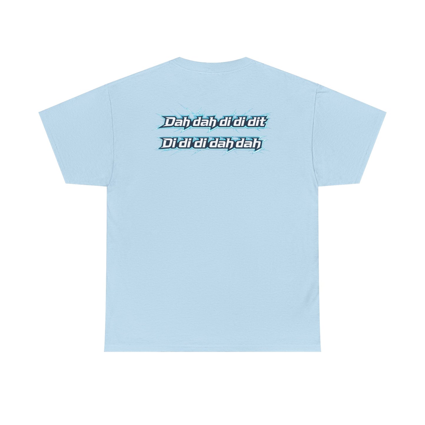 Retro Lyric Graphic Tee — "Dah dah di di dit" Blue Script