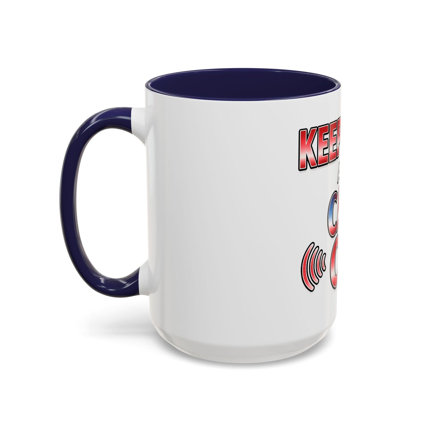 Keep Calm and Call CQ Accent Coffee Mug – Radio Operator Ham Radio Gift (11/15 oz)