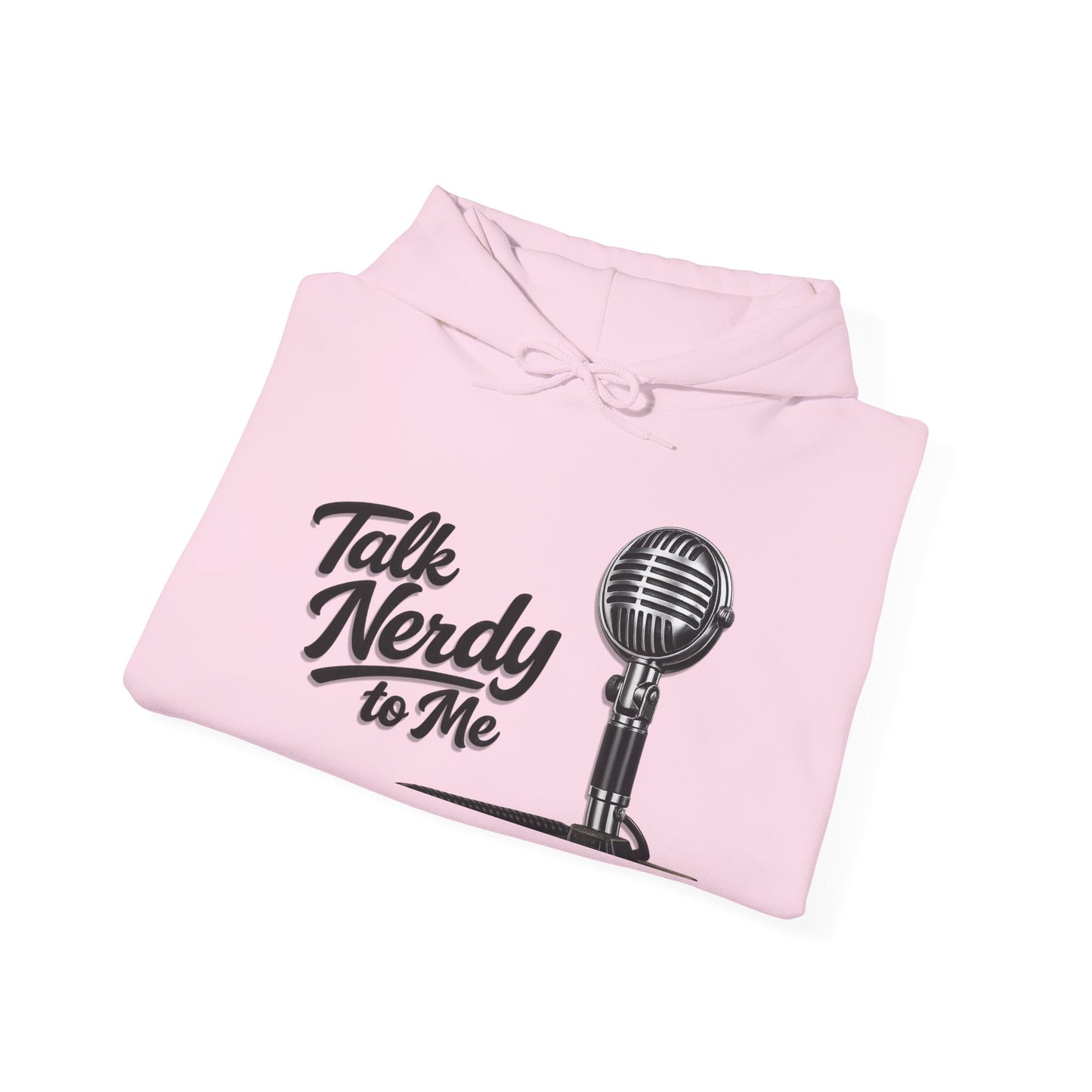 Hoodie — "Talk Nerdy to Me" Retro Ham Radio Microphone Graphic