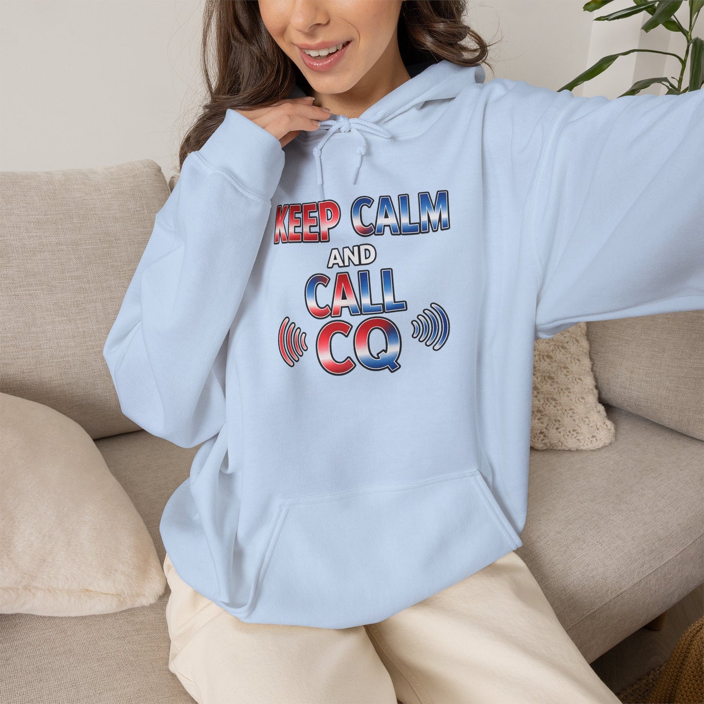 Keep Calm and Call CQ Hoodie — Amateur Radio Ham Radio Pullover
