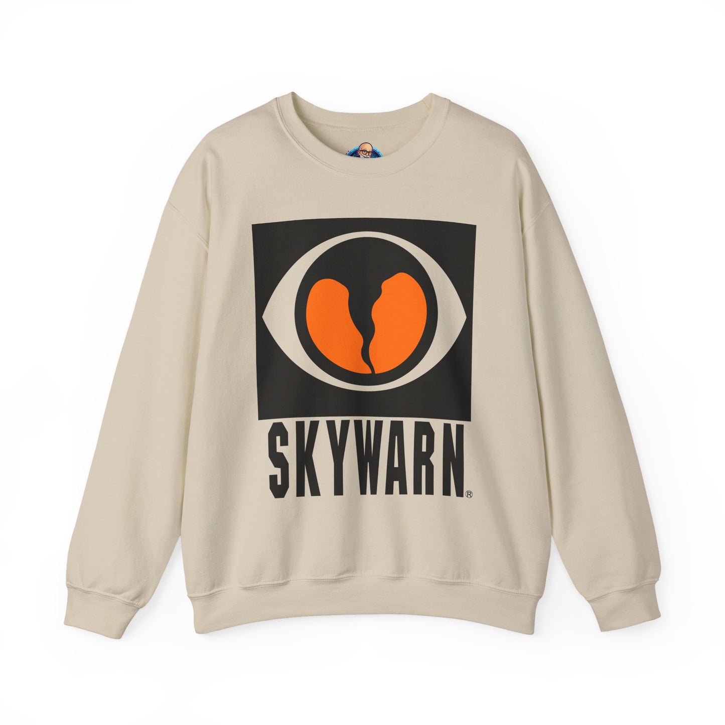 Skywarn Graphic Sweatshirt — Retro Eye Logo Storm Spotter Crewneck