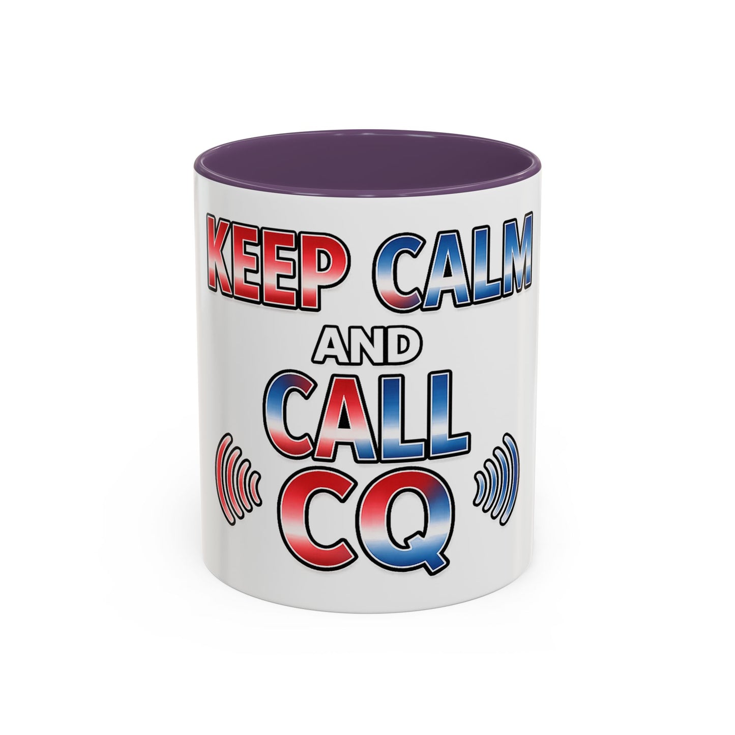 Keep Calm and Call CQ Accent Coffee Mug – Radio Operator Ham Radio Gift (11/15 oz)