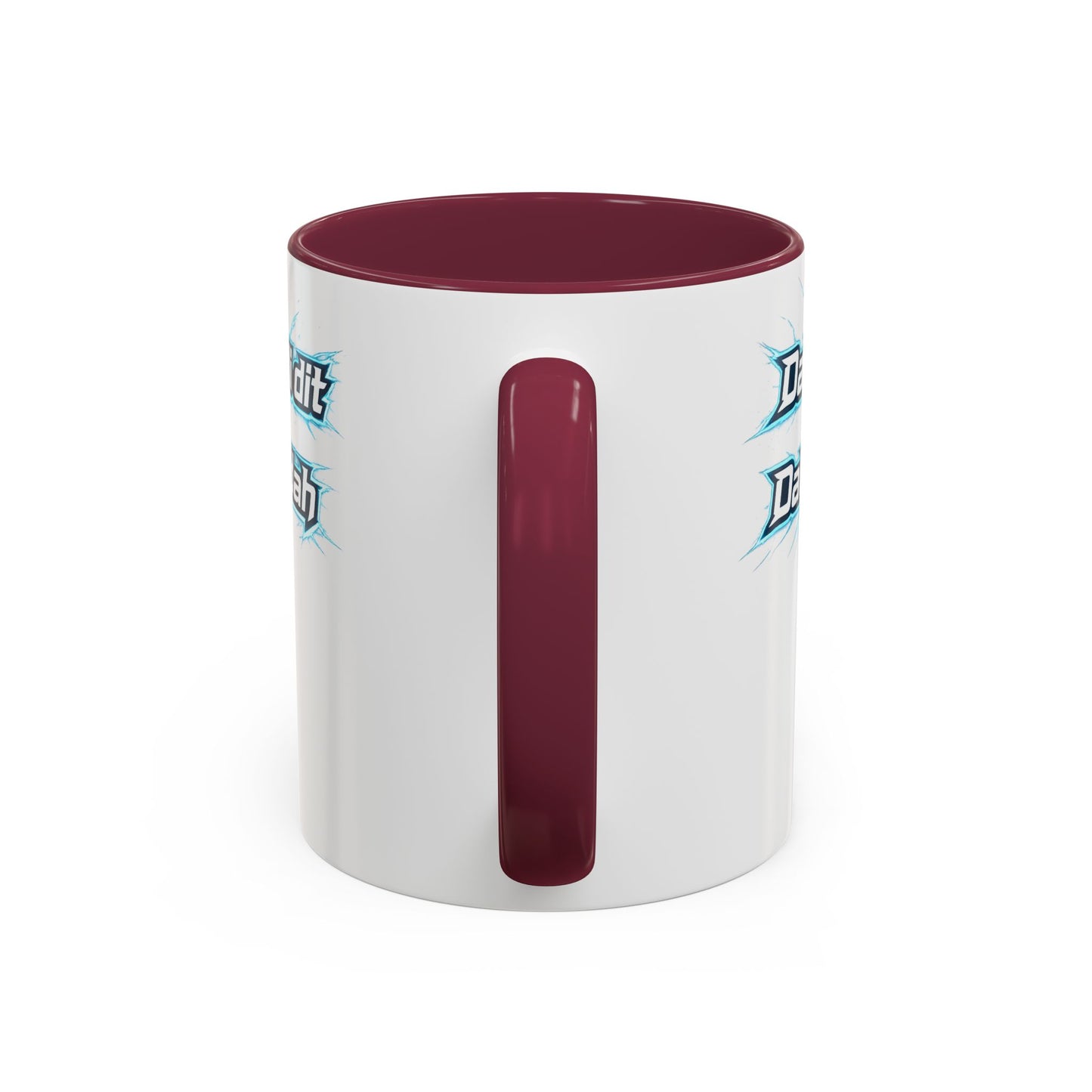 Novelty Mug — 'Dah di dah dit' Repeating Text Ceramic Coffee Cup (11oz & 15oz)