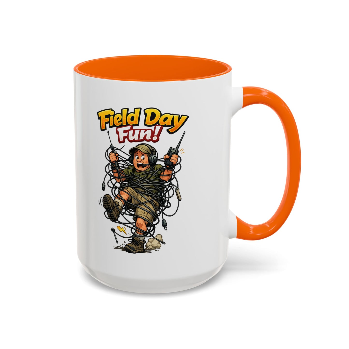 Field Day Fun! Accent Coffee Mug – Humorous Outdoor Adventure Ham Gift (11/15oz)