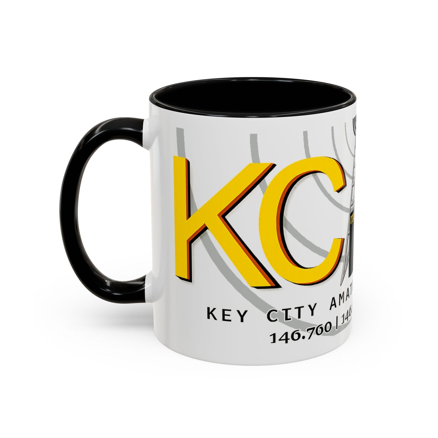 Key City Amateur Radio Club Accent Coffee Mug – Ham Radio Tower Logo (11oz & 15oz)