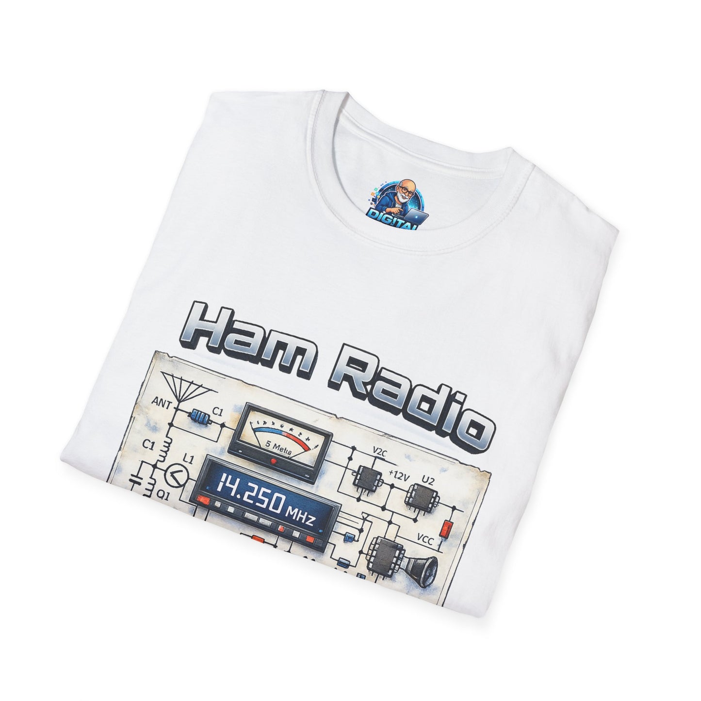 Ham Radio T-Shirt — “Ham Radio: It’s Own Language” Retro Radio Design