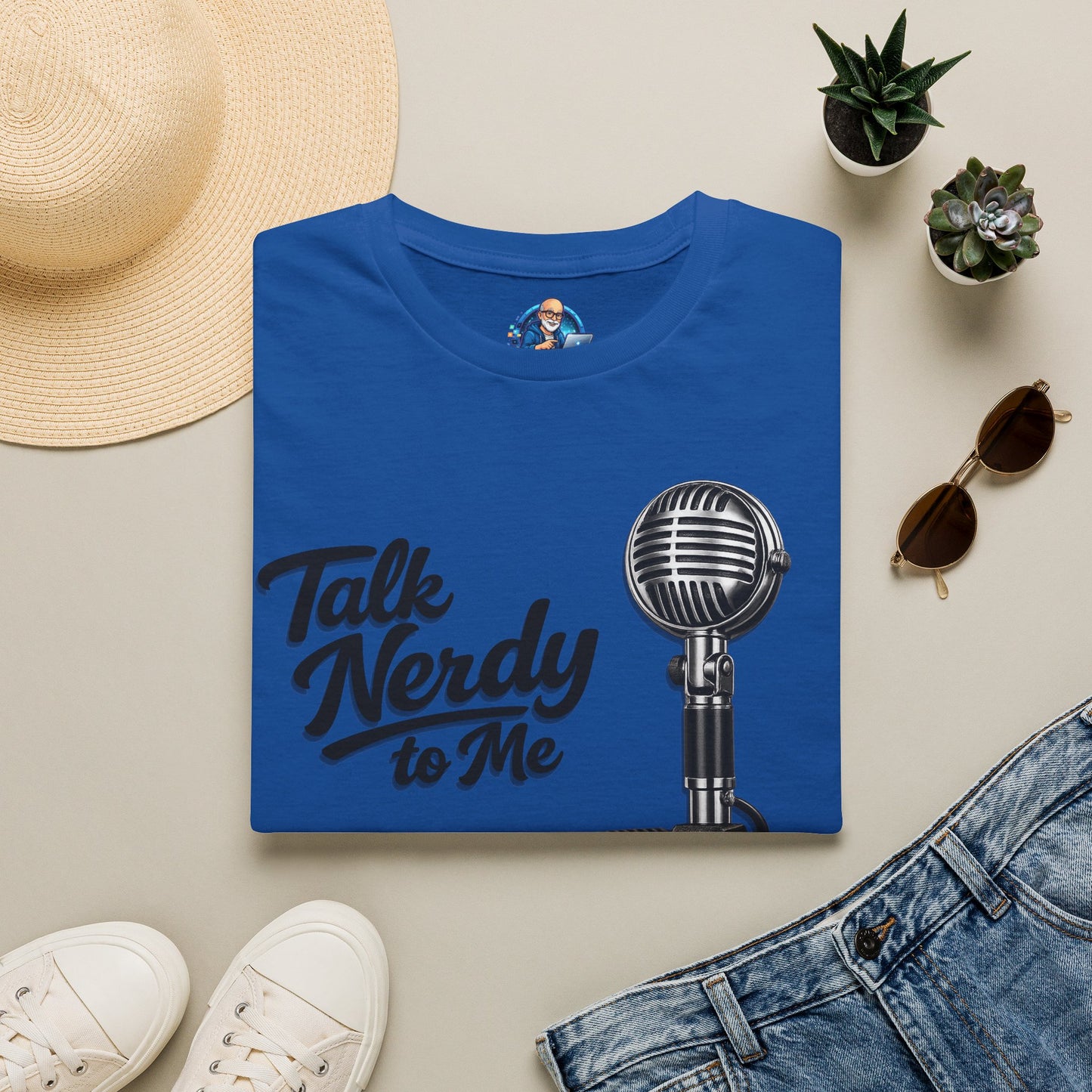 Talk Nerdy to Me T-Shirt — Retro Ham Radio Microphone Nerdy Quote Tee
