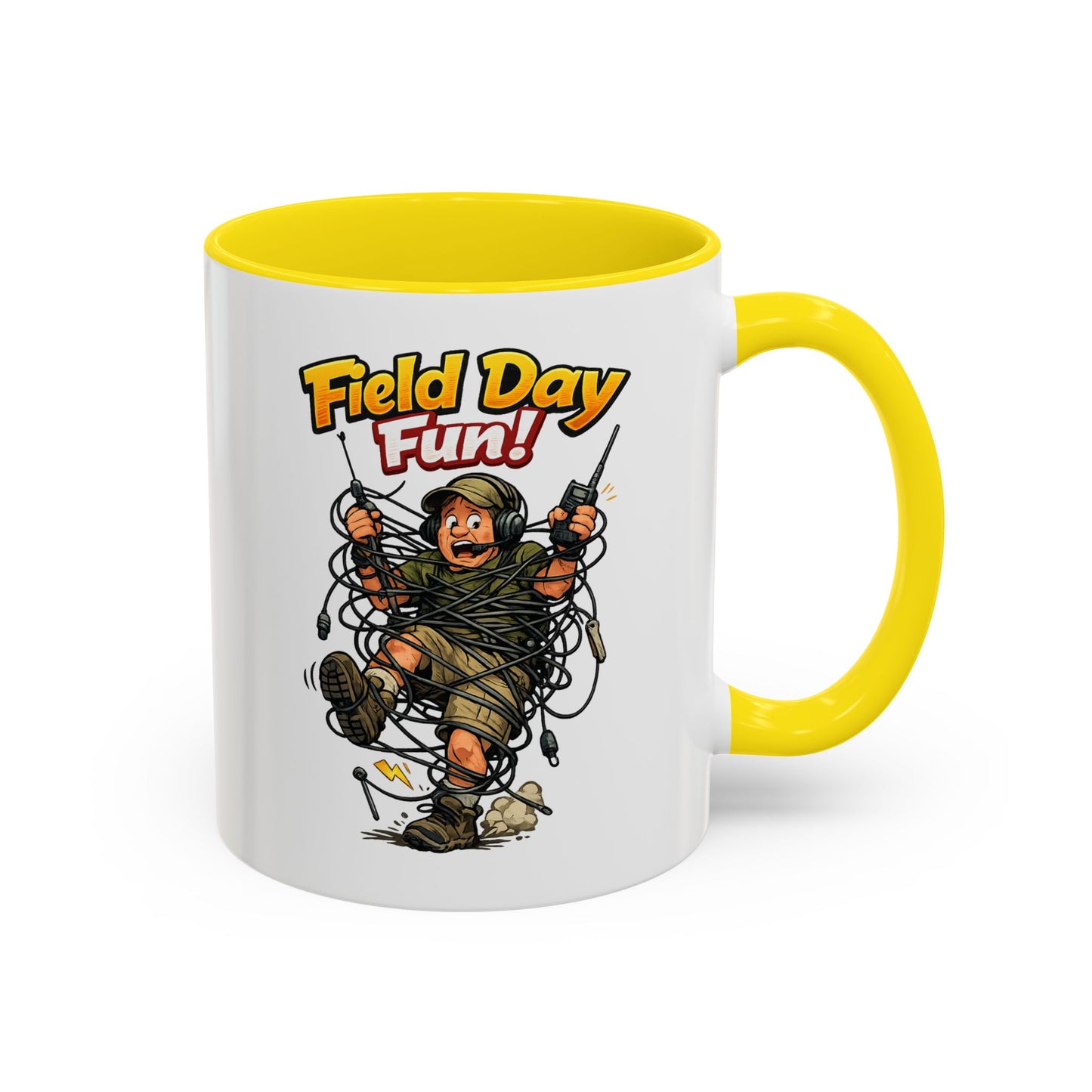 Field Day Fun! Accent Coffee Mug – Humorous Outdoor Adventure Ham Gift (11/15oz)