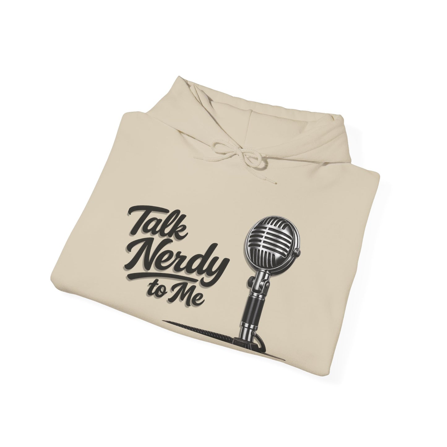 Hoodie — "Talk Nerdy to Me" Retro Ham Radio Microphone Graphic