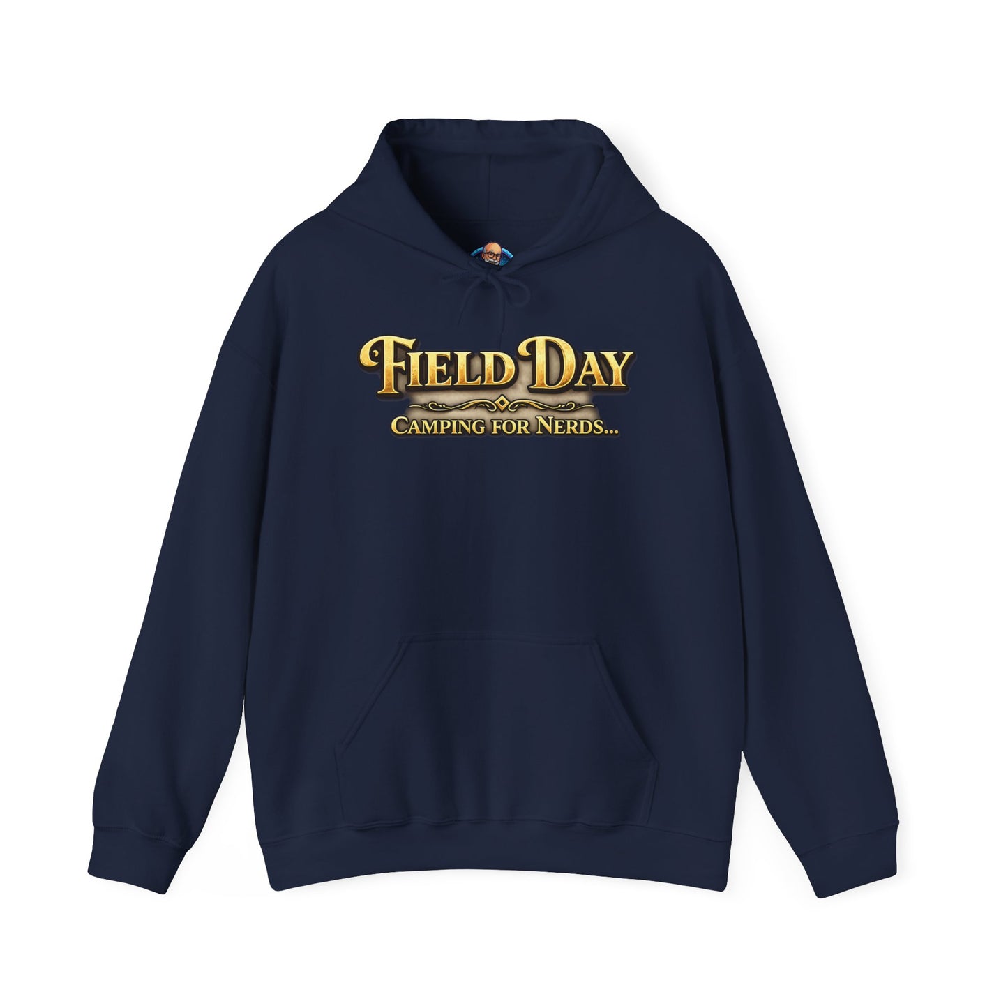 "Field Day: Camping for Nerds" Retro Outdoor Graphic Hoodie
