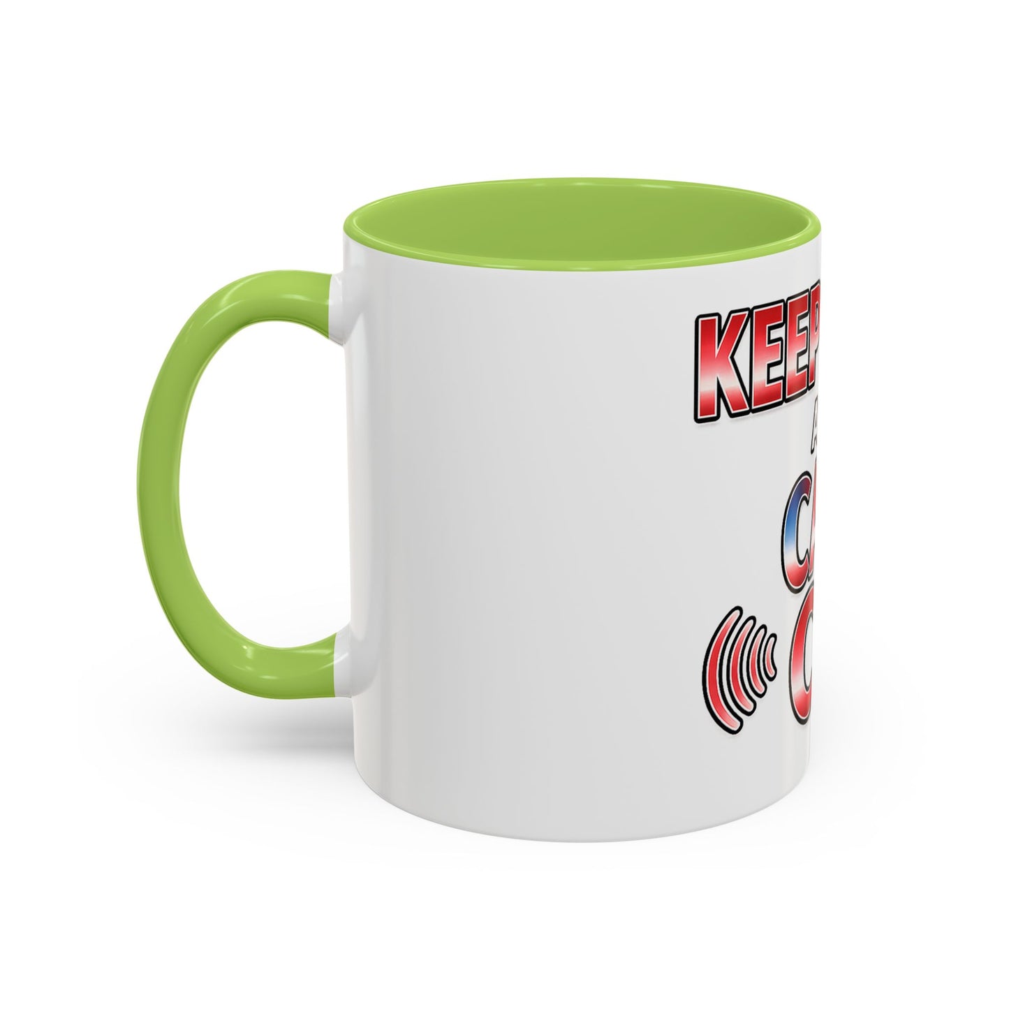 Keep Calm and Call CQ Accent Coffee Mug – Radio Operator Ham Radio Gift (11/15 oz)