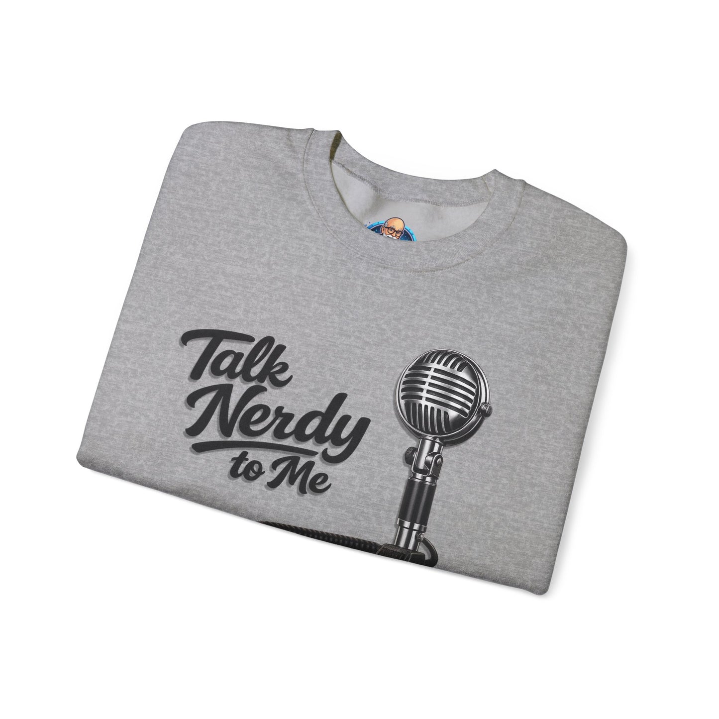 "Talk Nerdy to Me" Vintage Ham Radio Microphone Graphic