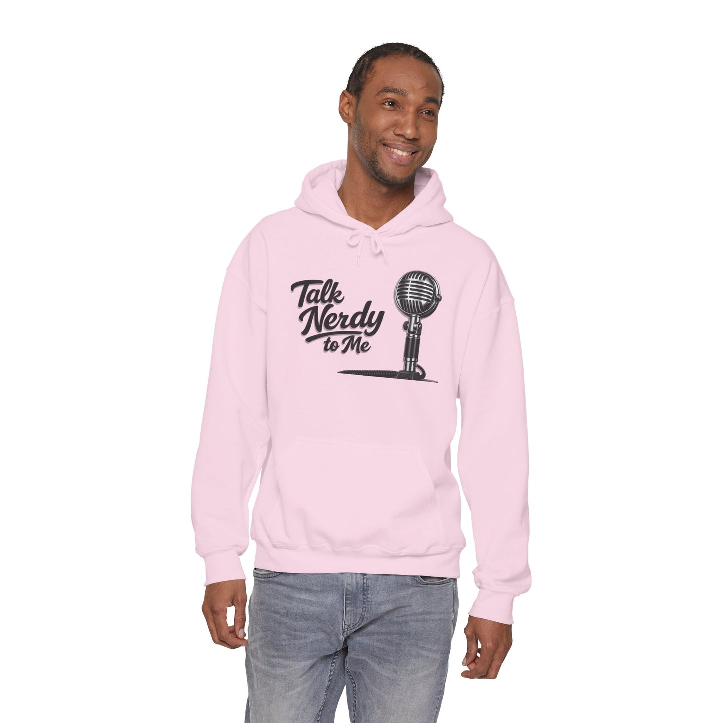 Hoodie — "Talk Nerdy to Me" Retro Ham Radio Microphone Graphic