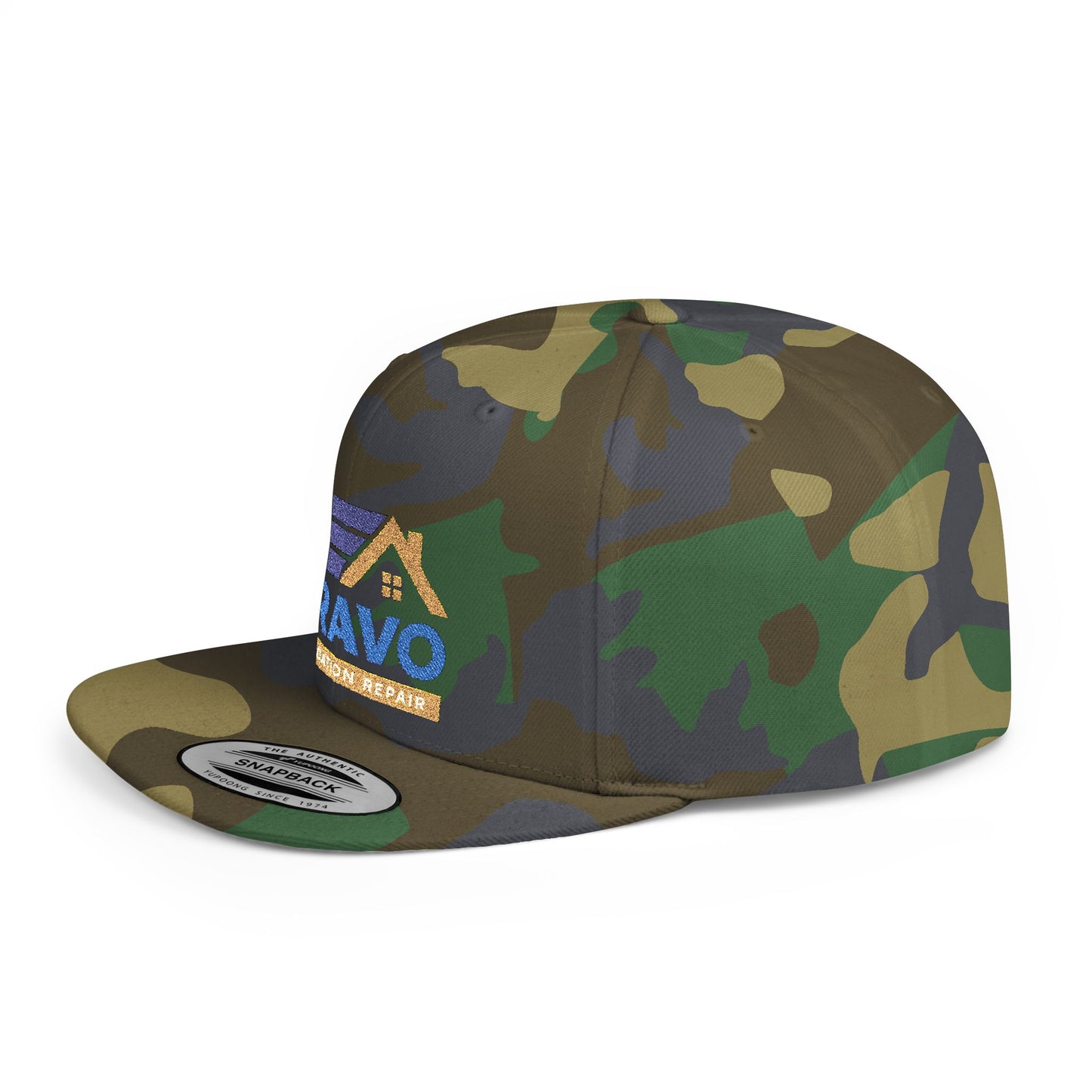 Bravo Construction Company Flat Bill Snapback Hat