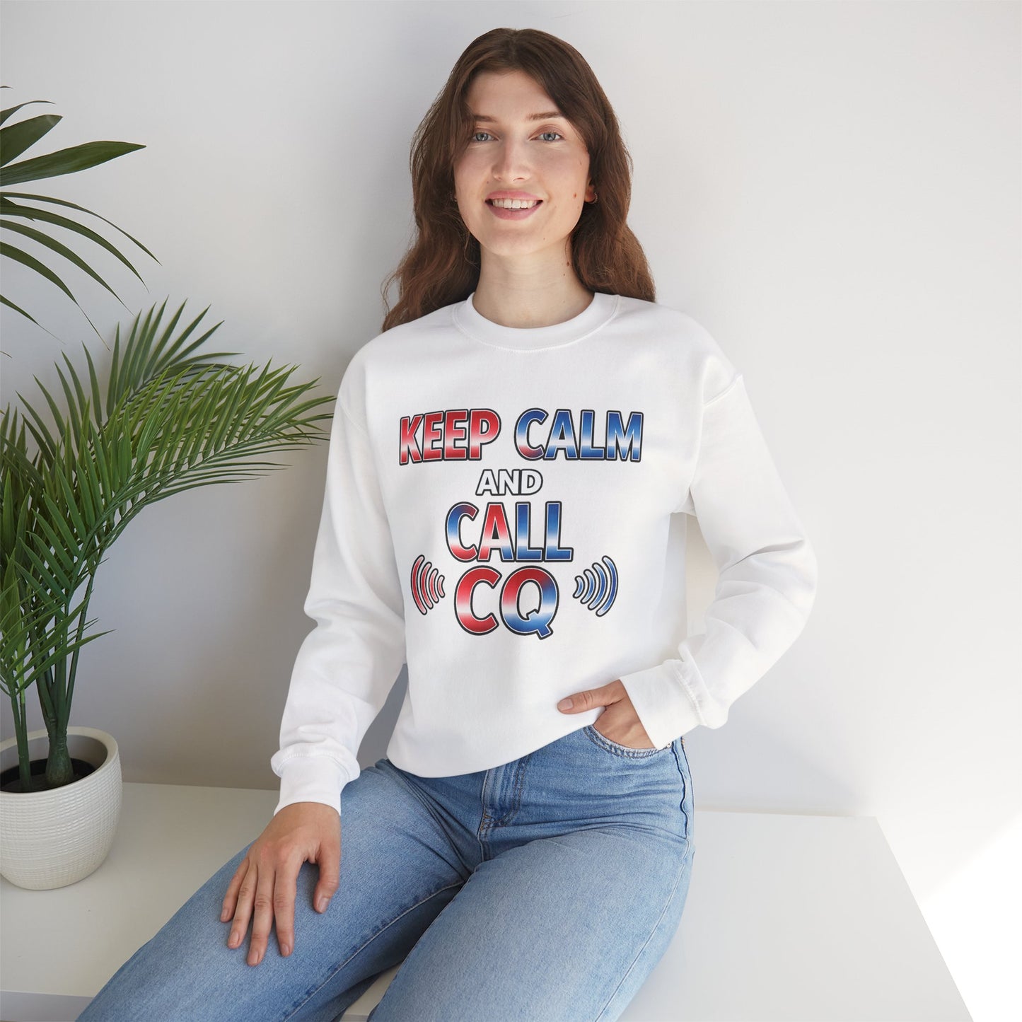 "Keep Calm and Call CQ" Patriotic Radio Operator Tee