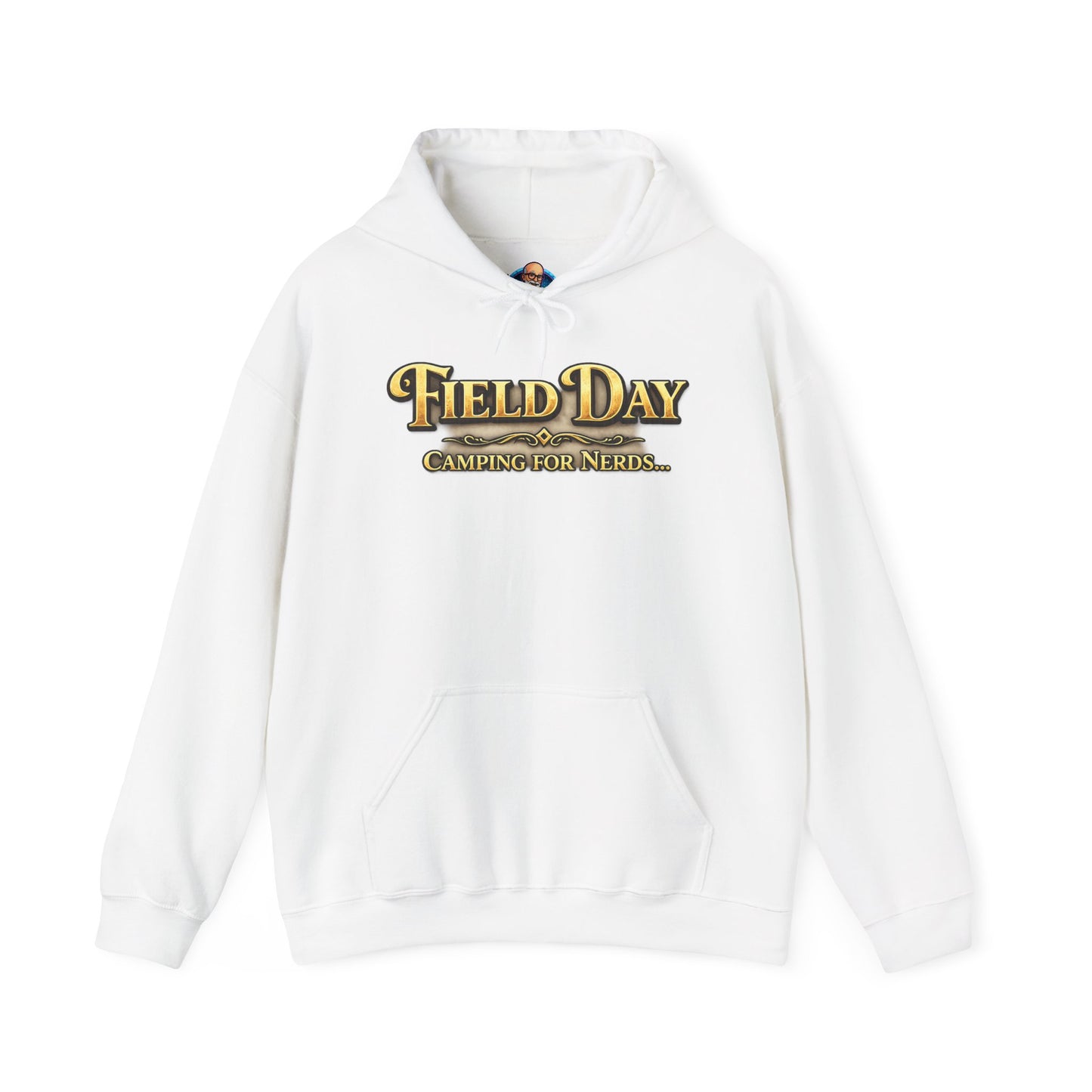 "Field Day: Camping for Nerds" Retro Outdoor Graphic Hoodie
