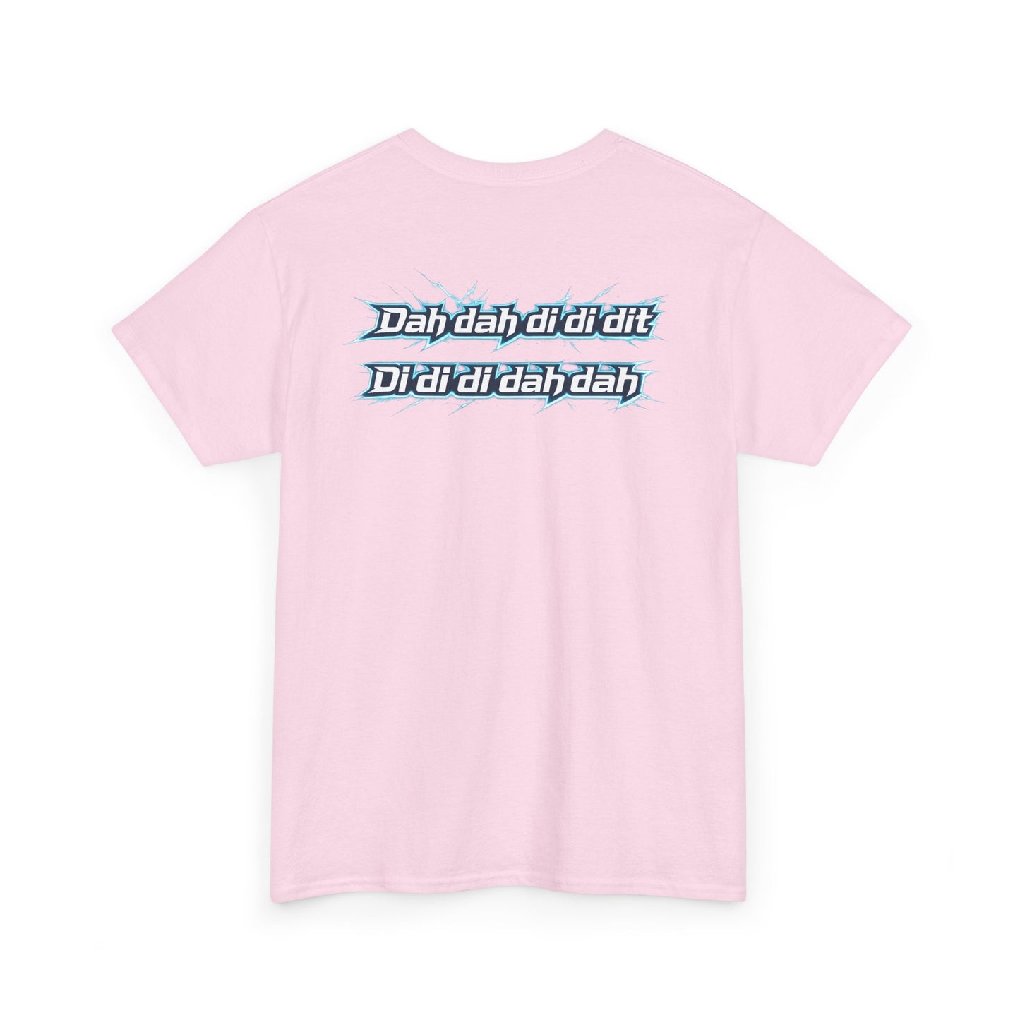 Retro Lyric Graphic Tee — "Dah dah di di dit" Blue Script