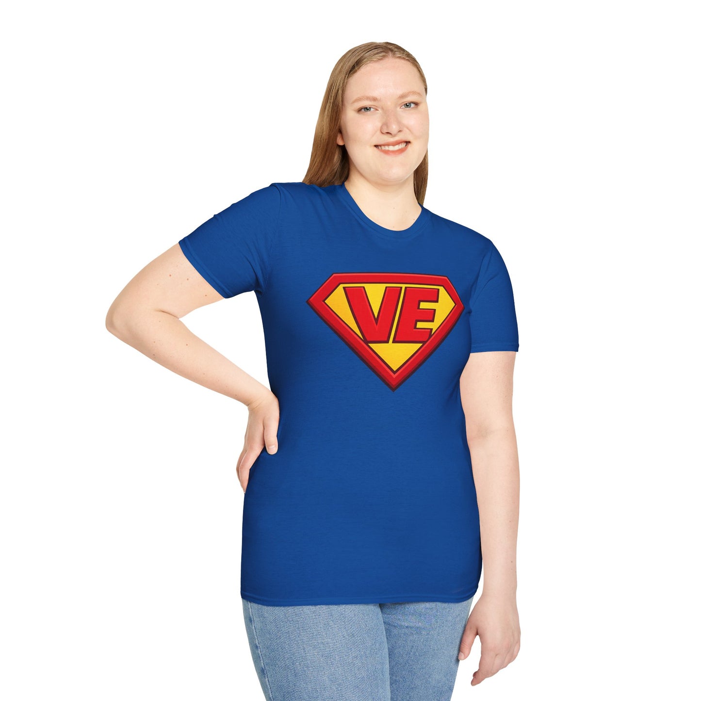VE Superhero Logo T-Shirt — Bold Retro Graphic Tee