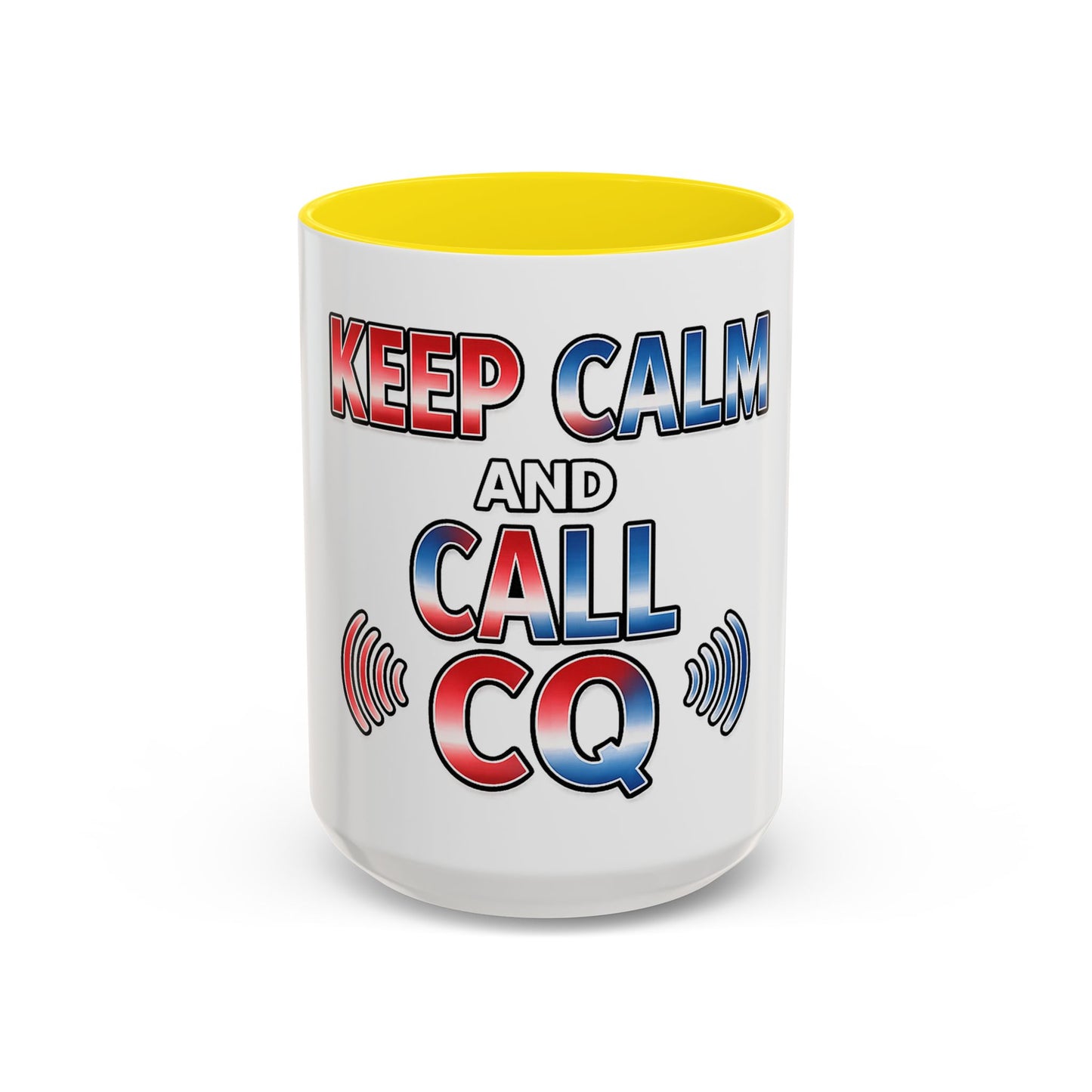 Keep Calm and Call CQ Accent Coffee Mug – Radio Operator Ham Radio Gift (11/15 oz)
