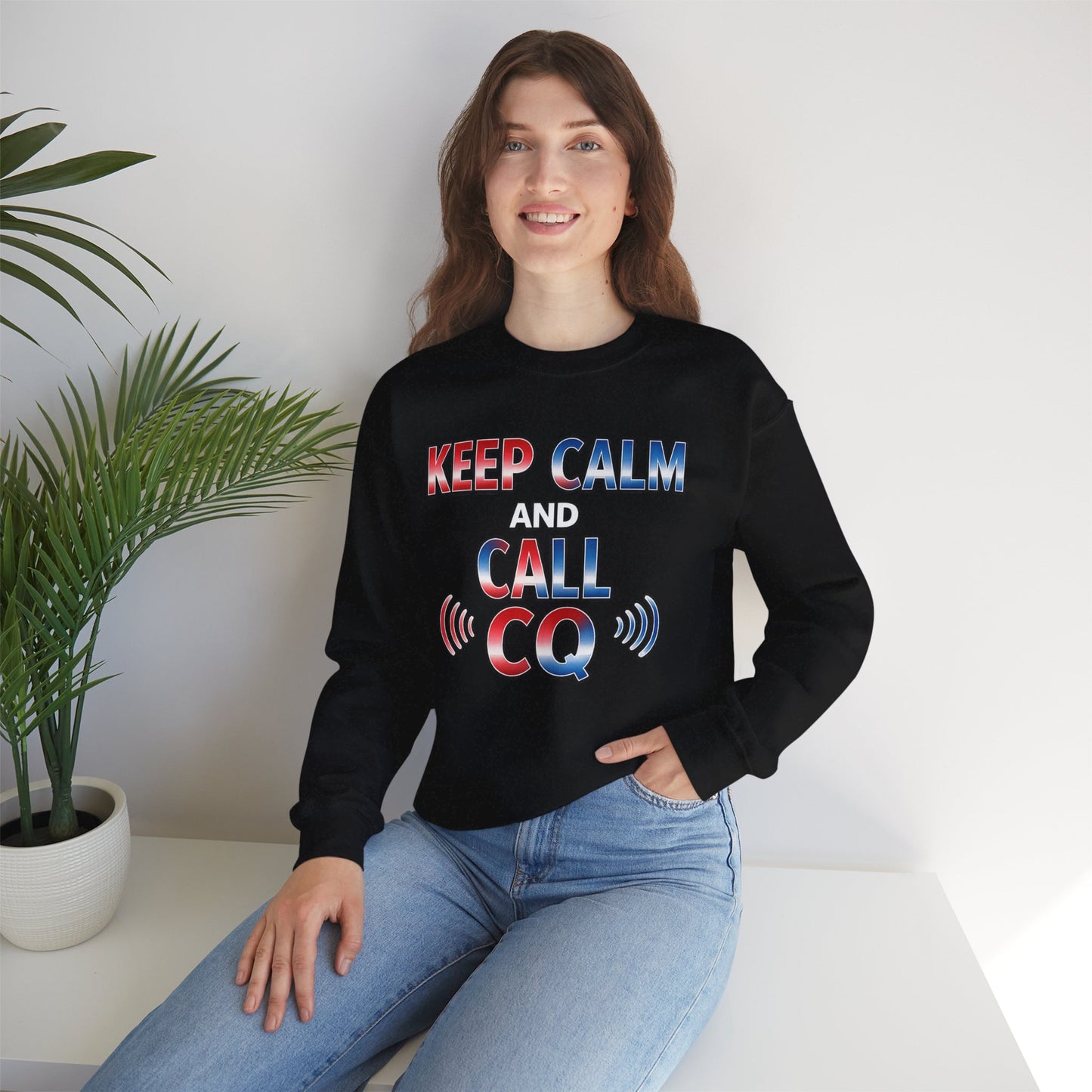 "Keep Calm and Call CQ" Patriotic Radio Operator Tee