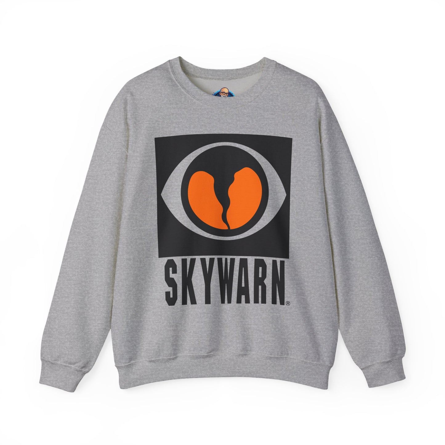 Skywarn Graphic Sweatshirt — Retro Eye Logo Storm Spotter Crewneck