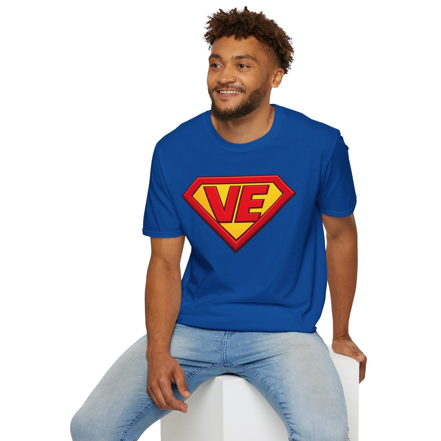 VE Superhero Logo T-Shirt — Bold Retro Graphic Tee