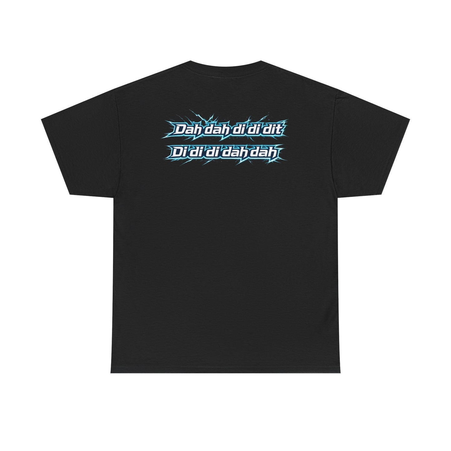 Retro Lyric Graphic Tee — "Dah dah di di dit" Blue Script