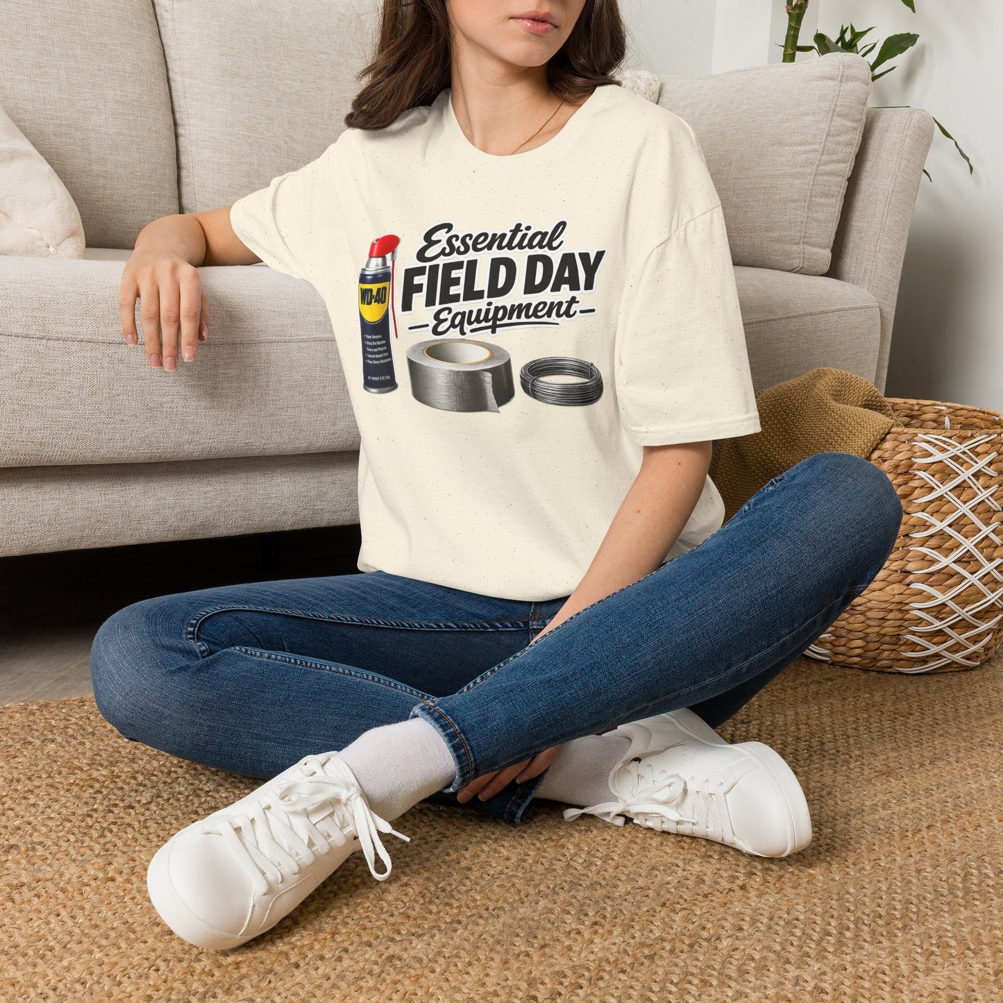 Field Day Essentials T-Shirt — "Essential Field Day Equipment" Graphic Tee
