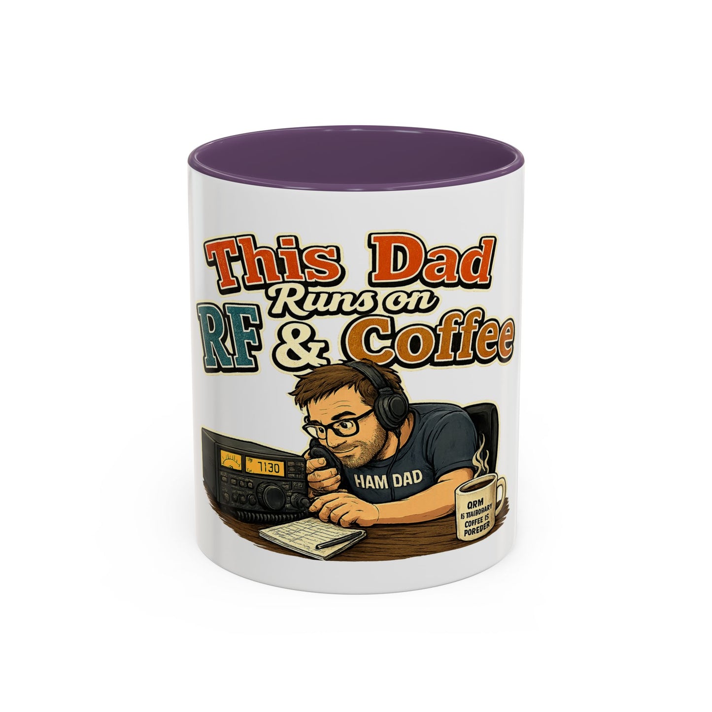This Dad Runs on RF & Coffee (11/15oz) - Ham Dad Coffee Mug