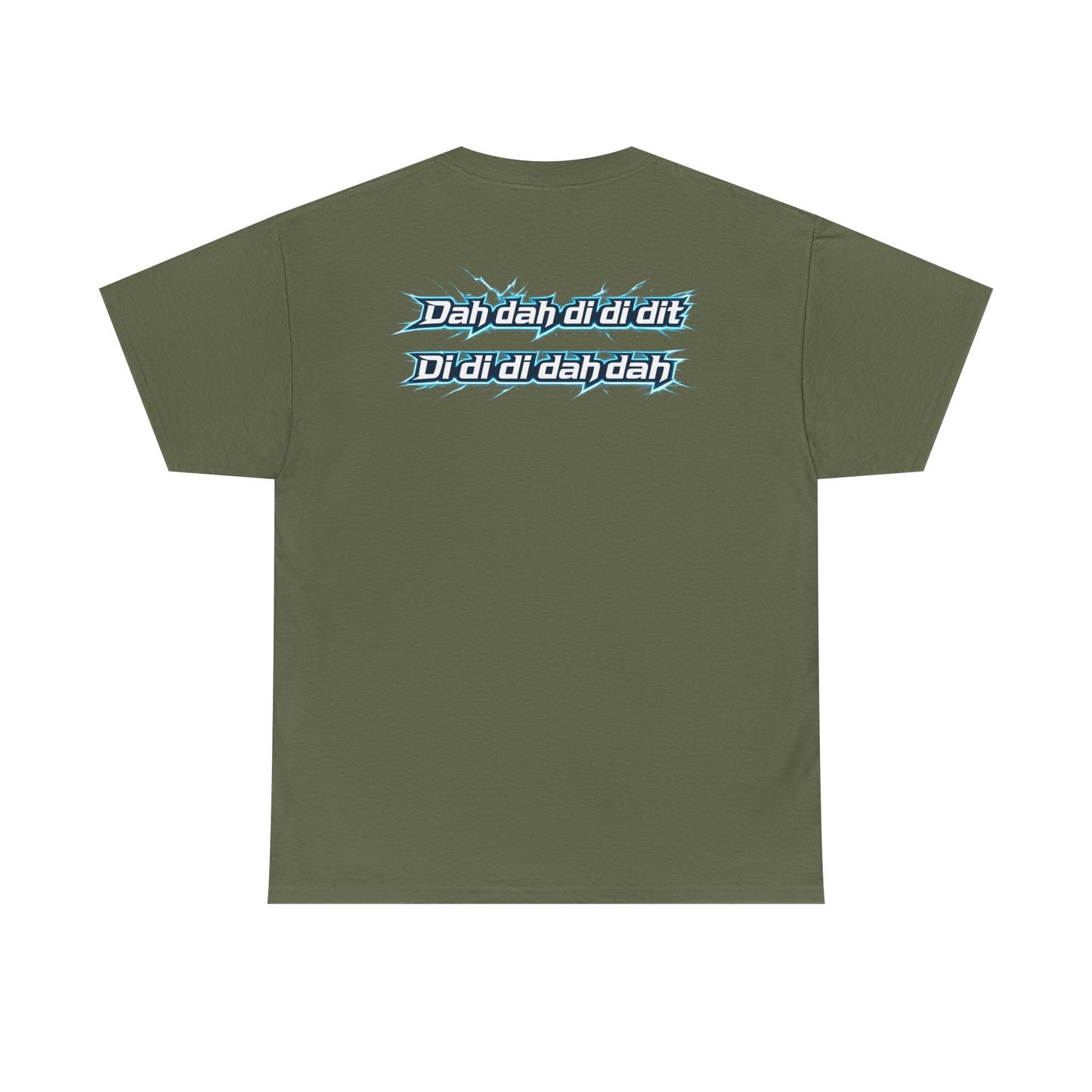 Retro Lyric Graphic Tee — "Dah dah di di dit" Blue Script
