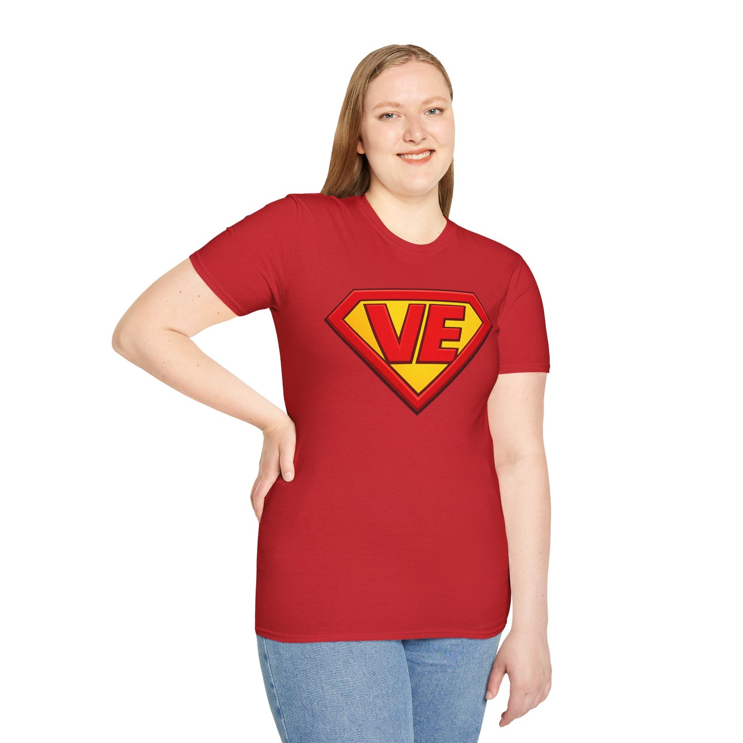 VE Superhero Logo T-Shirt — Bold Retro Graphic Tee