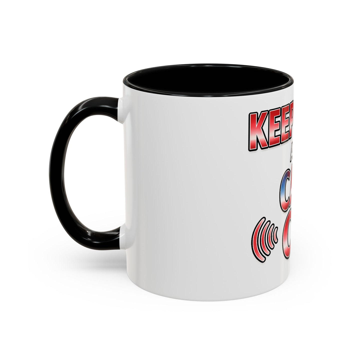 Keep Calm and Call CQ Accent Coffee Mug – Radio Operator Ham Radio Gift (11/15 oz)