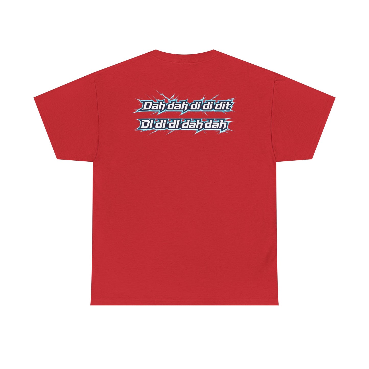 Retro Lyric Graphic Tee — "Dah dah di di dit" Blue Script