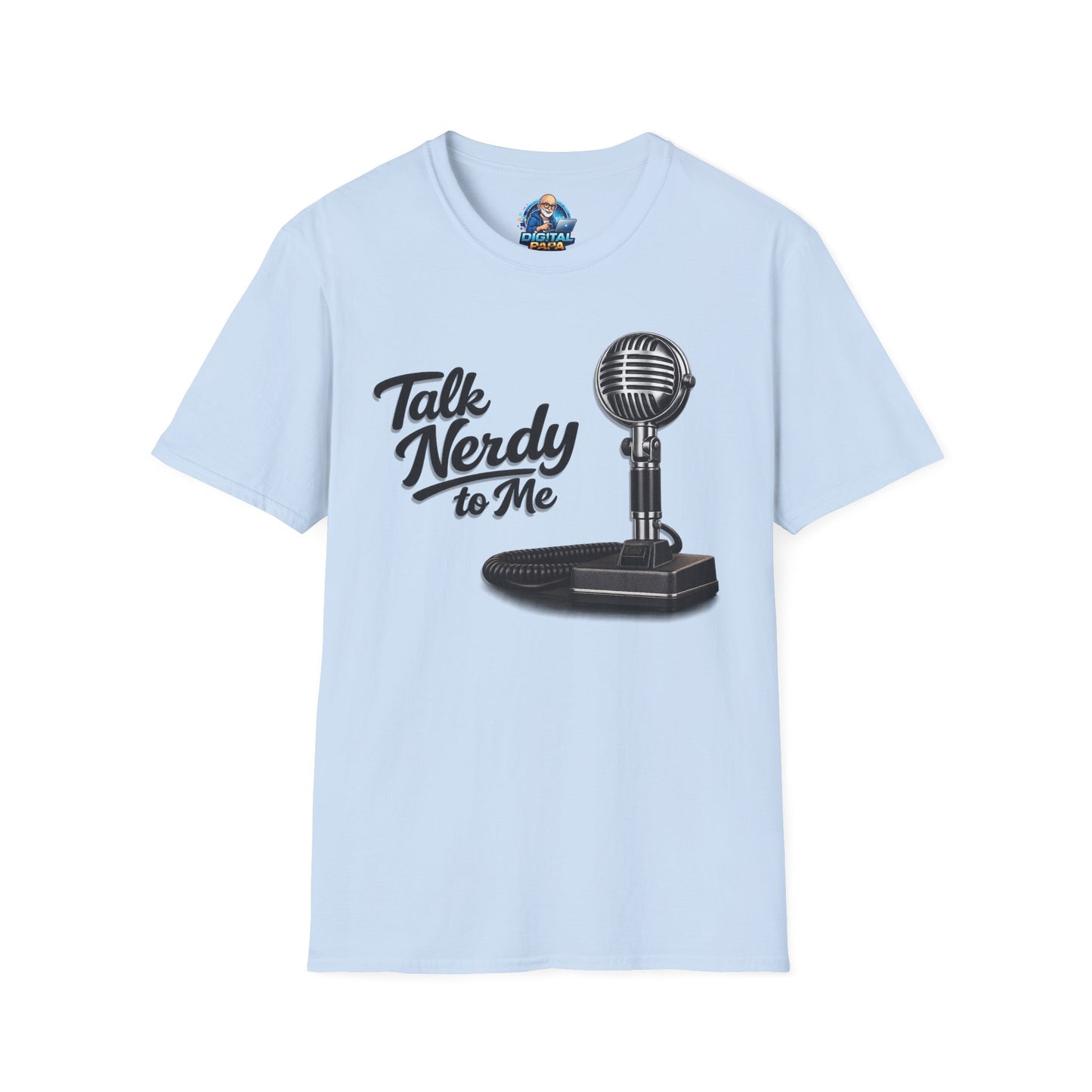 Talk Nerdy to Me T-Shirt — Retro Ham Radio Microphone Nerdy Quote Tee