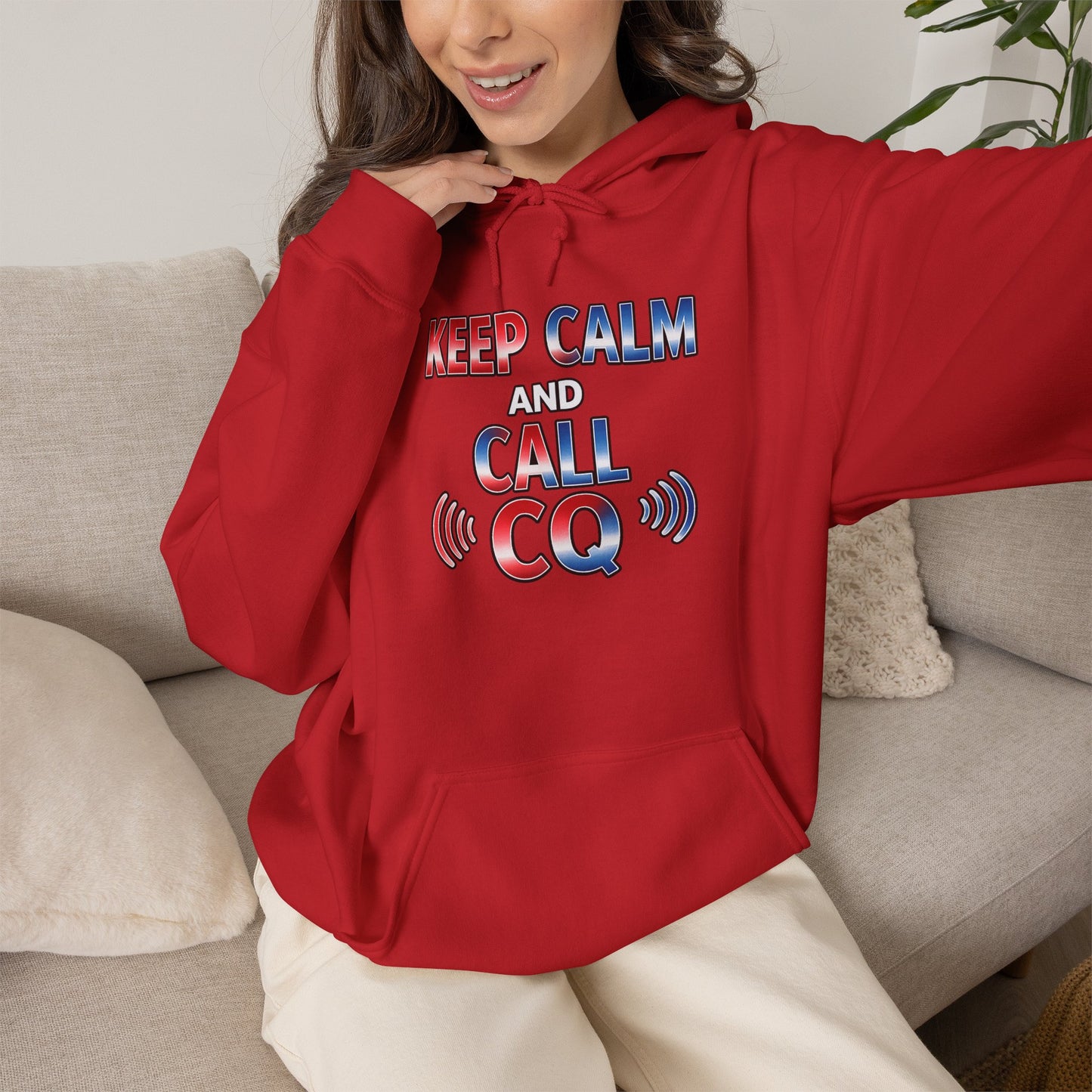 Keep Calm and Call CQ Hoodie — Amateur Radio Ham Radio Pullover