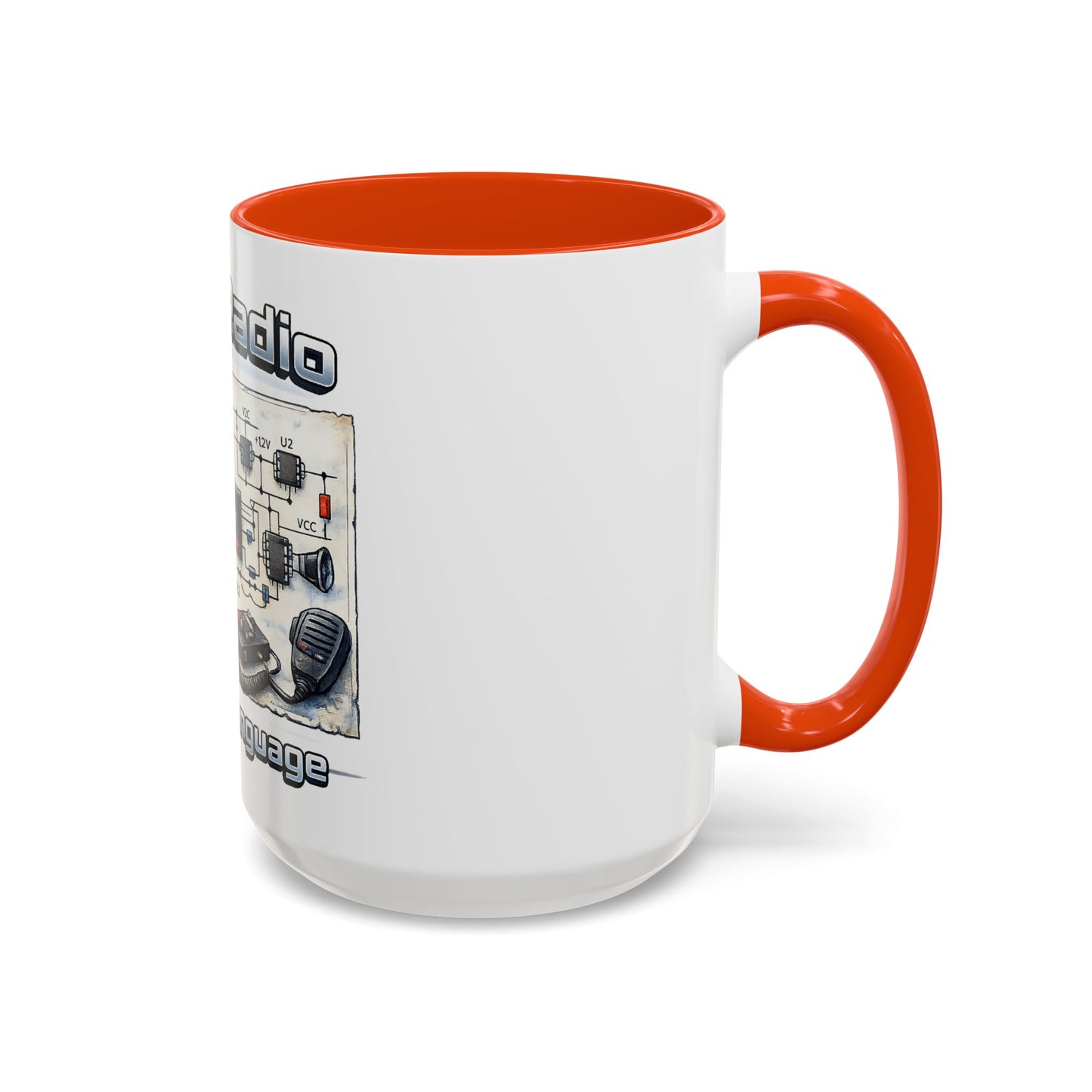 Ham Radio Circuit Design Coffee Mug — "Ham Radio: It’s Own Language" (11oz/15oz)