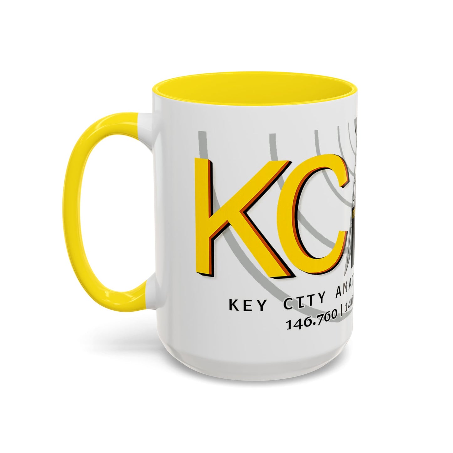 Key City Amateur Radio Club Accent Coffee Mug – Ham Radio Tower Logo (11oz & 15oz)