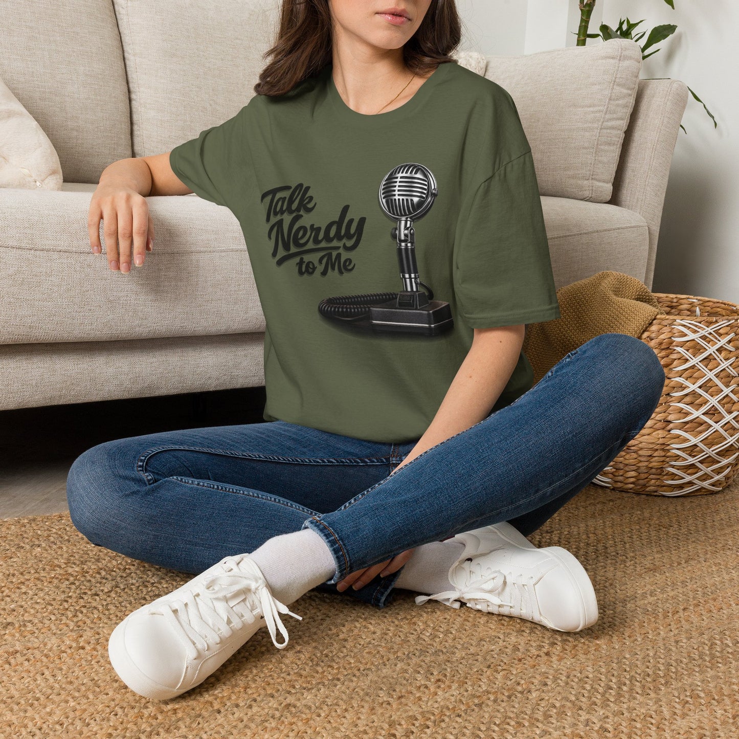 Talk Nerdy to Me T-Shirt — Retro Ham Radio Microphone Nerdy Quote Tee
