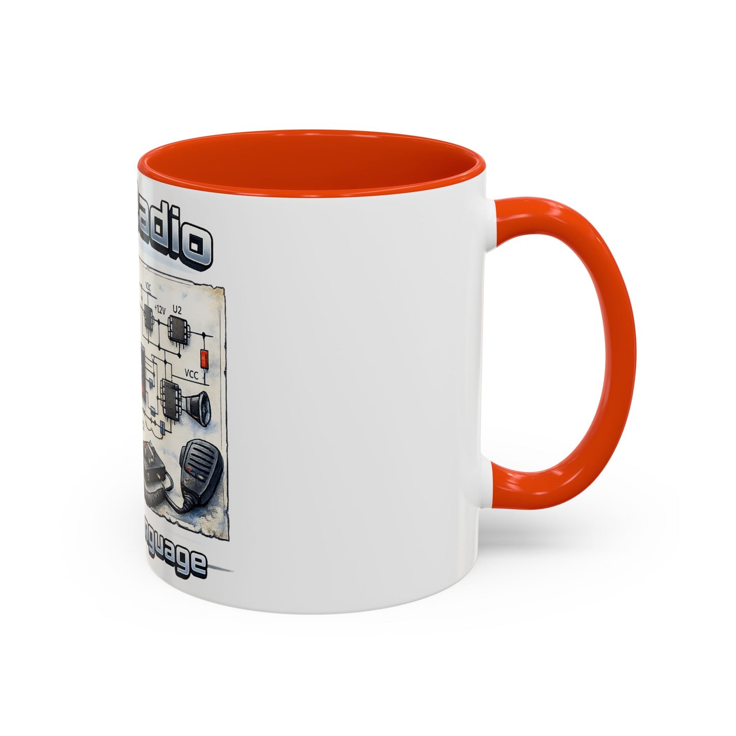 Ham Radio Circuit Design Coffee Mug — "Ham Radio: It’s Own Language" (11oz/15oz)