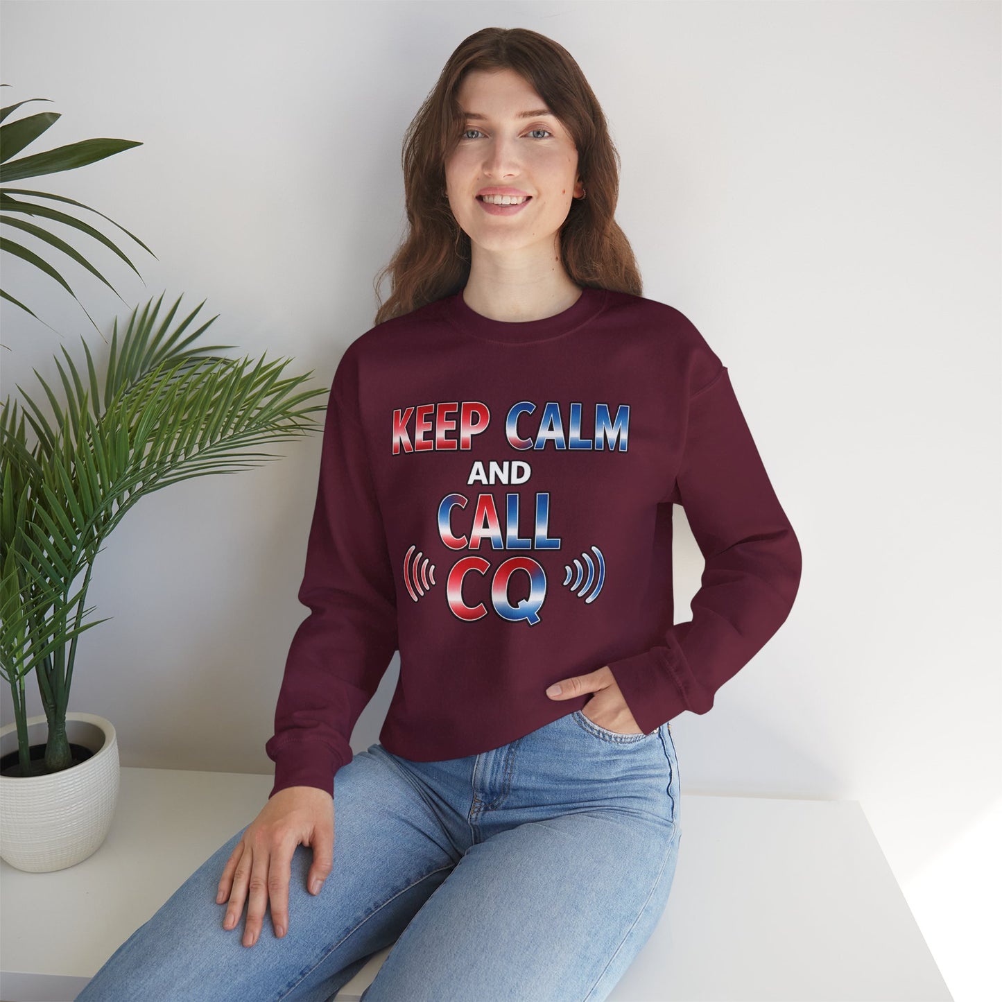 "Keep Calm and Call CQ" Patriotic Radio Operator Tee
