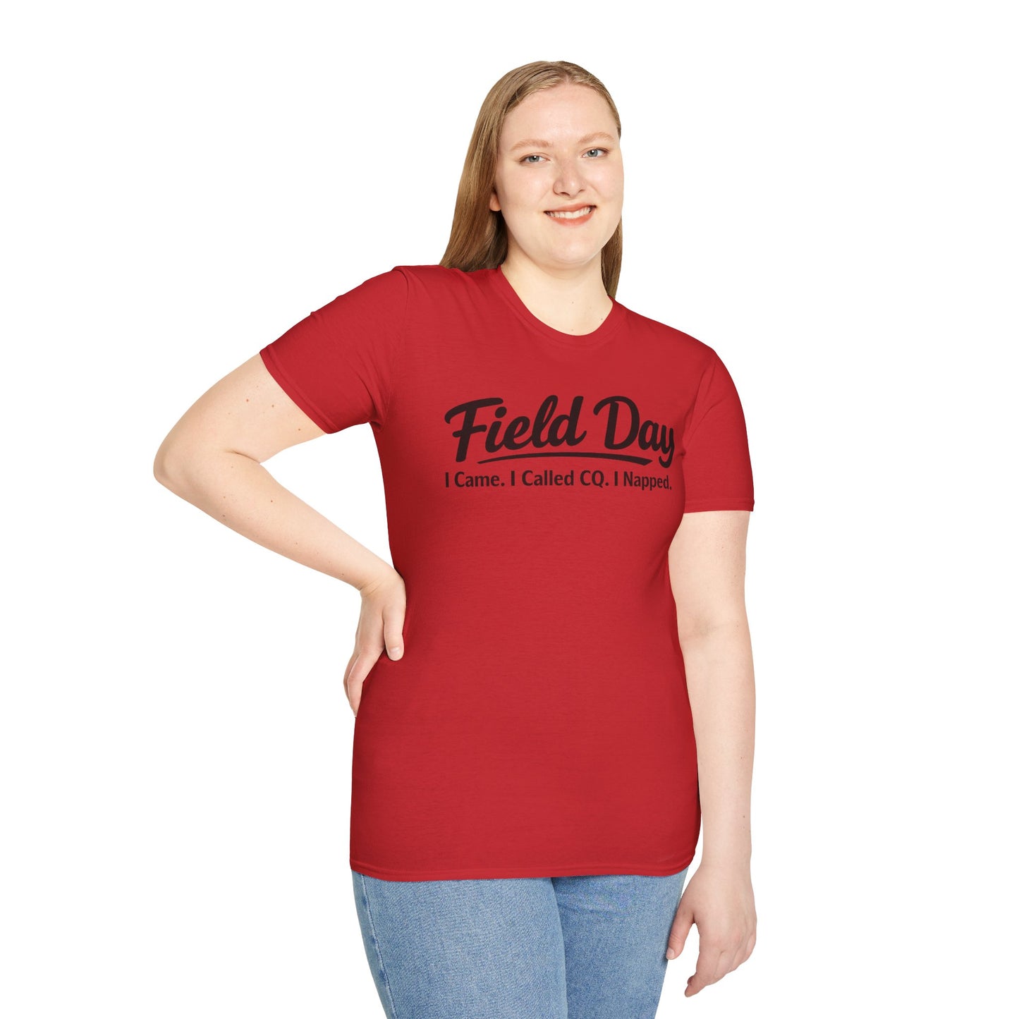 Field Day T-Shirt — "I Came. I Called CQ. I Napped." Casual Ham Radio Shirt