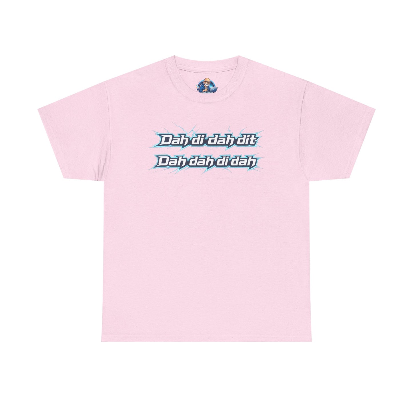 Retro Lyric Graphic Tee — "Dah dah di di dit" Blue Script