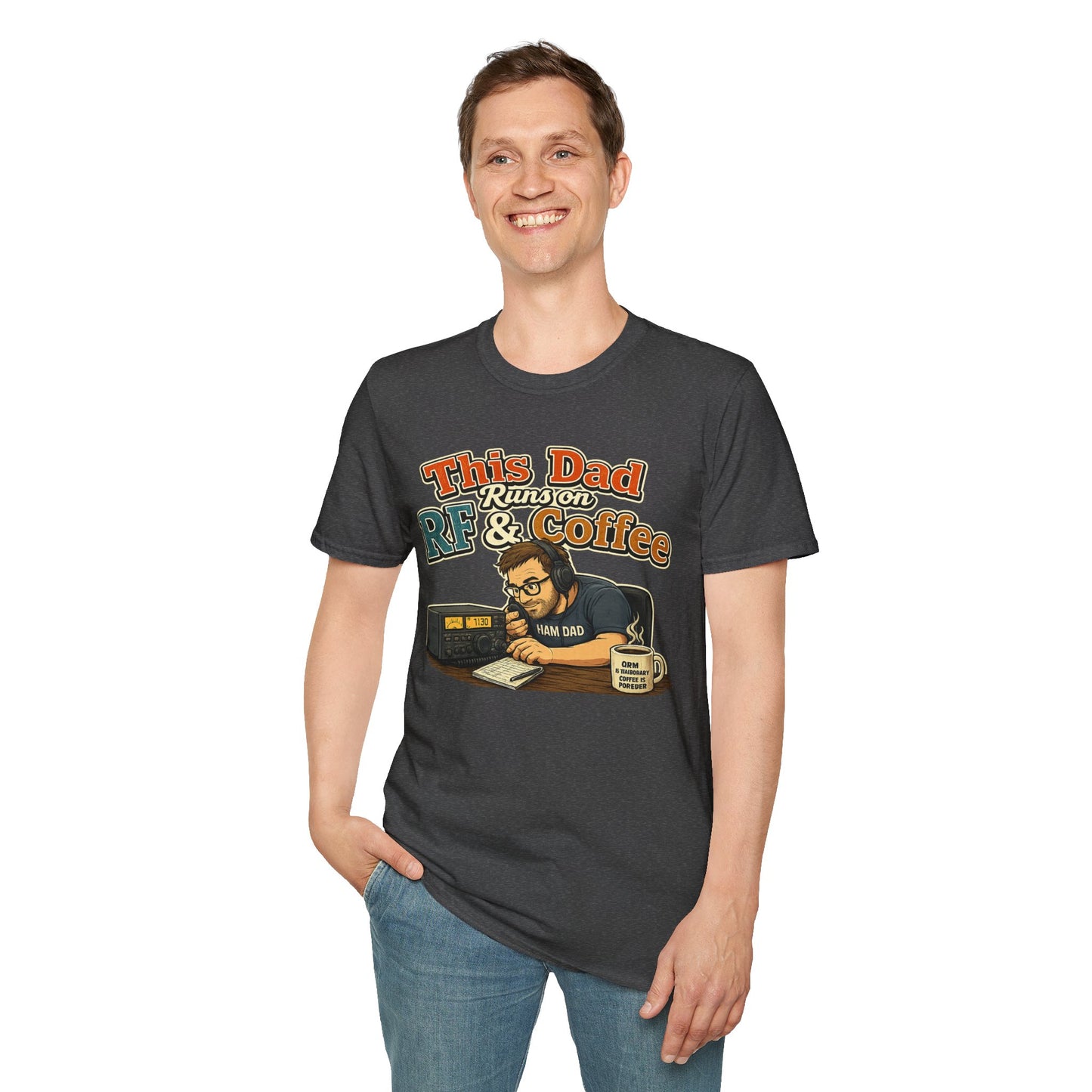 This Dad Runs on RF & Coffee T-Shirt