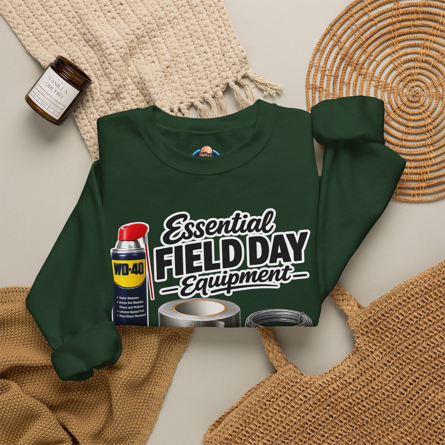 "Essential Field Day Equipment" Graphic - Crewneck Sweatshirt