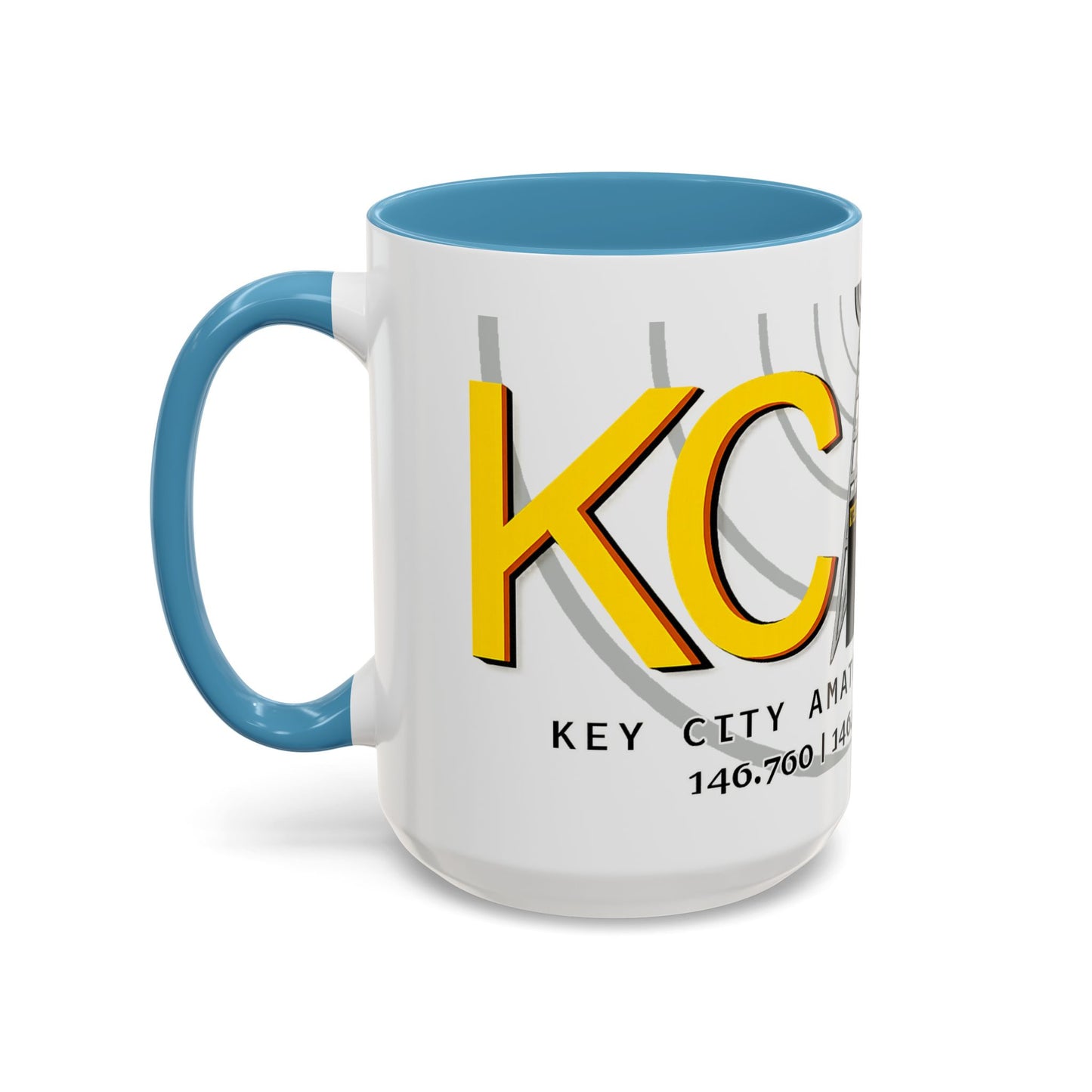 Key City Amateur Radio Club Accent Coffee Mug – Ham Radio Tower Logo (11oz & 15oz)