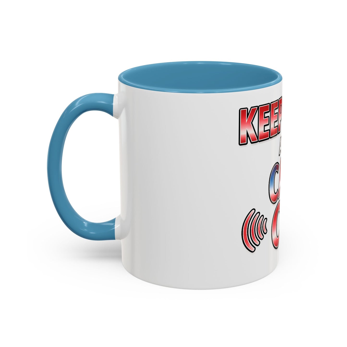 Keep Calm and Call CQ Accent Coffee Mug – Radio Operator Ham Radio Gift (11/15 oz)
