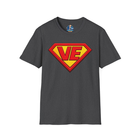 VE Superhero Logo T-Shirt — Bold Retro Graphic Tee