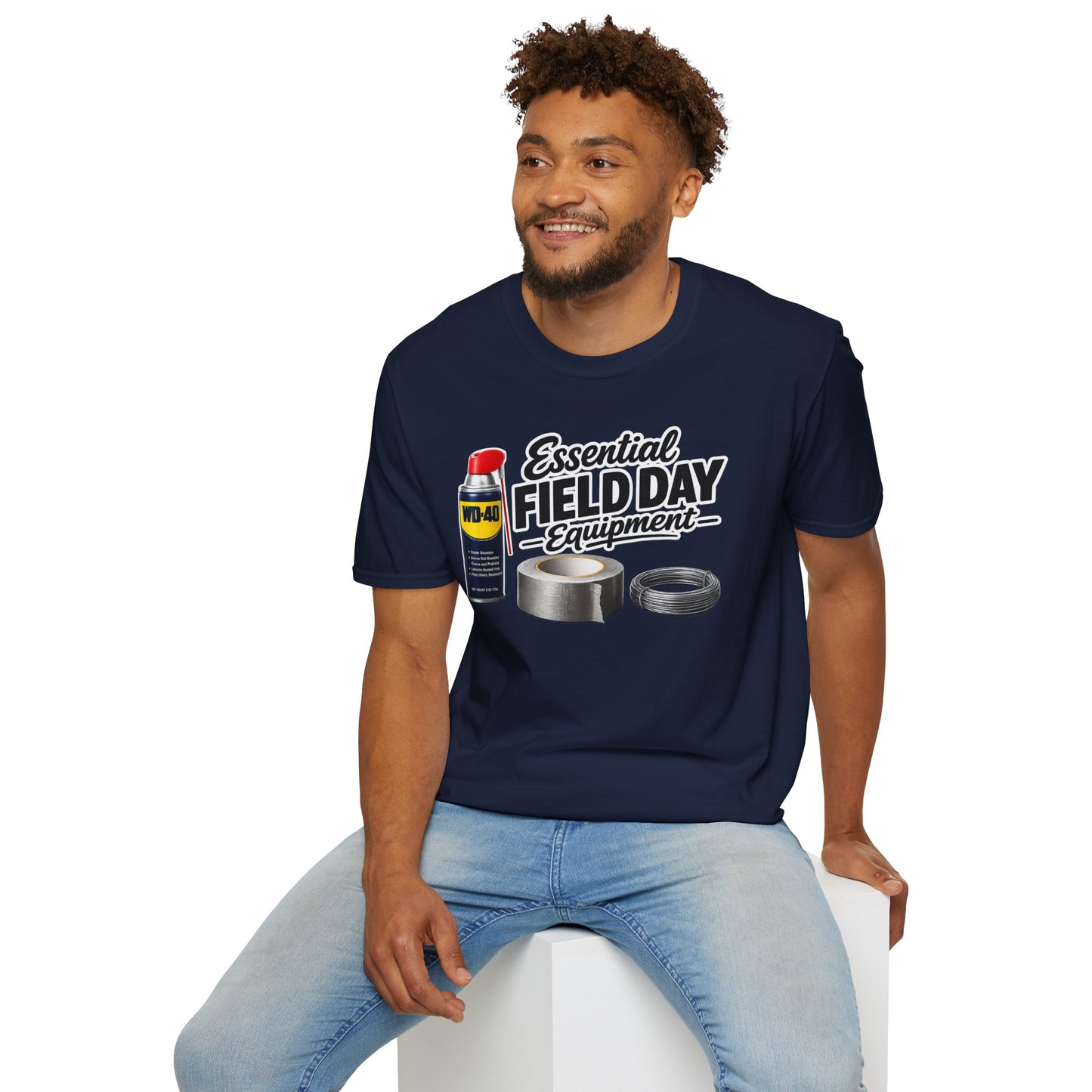 Field Day Essentials T-Shirt — "Essential Field Day Equipment" Graphic Tee