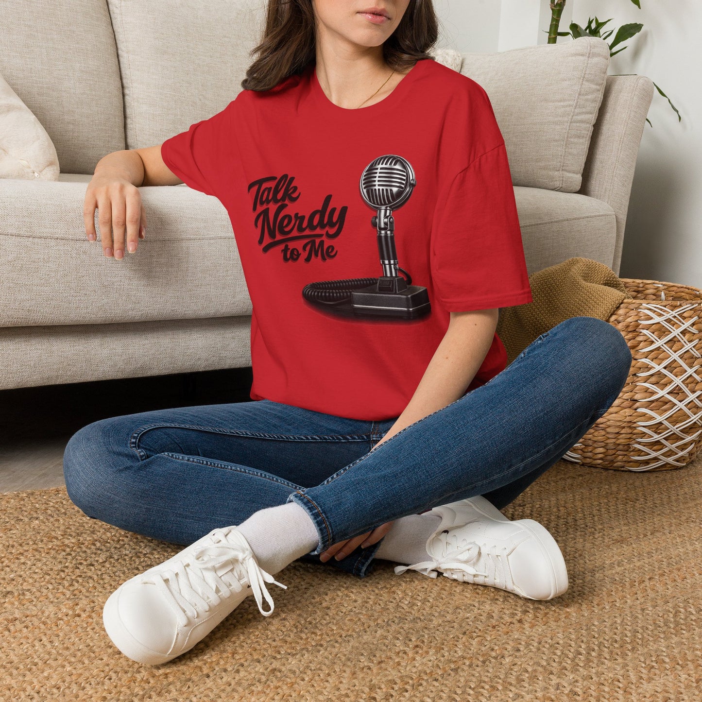 Talk Nerdy to Me T-Shirt — Retro Ham Radio Microphone Nerdy Quote Tee