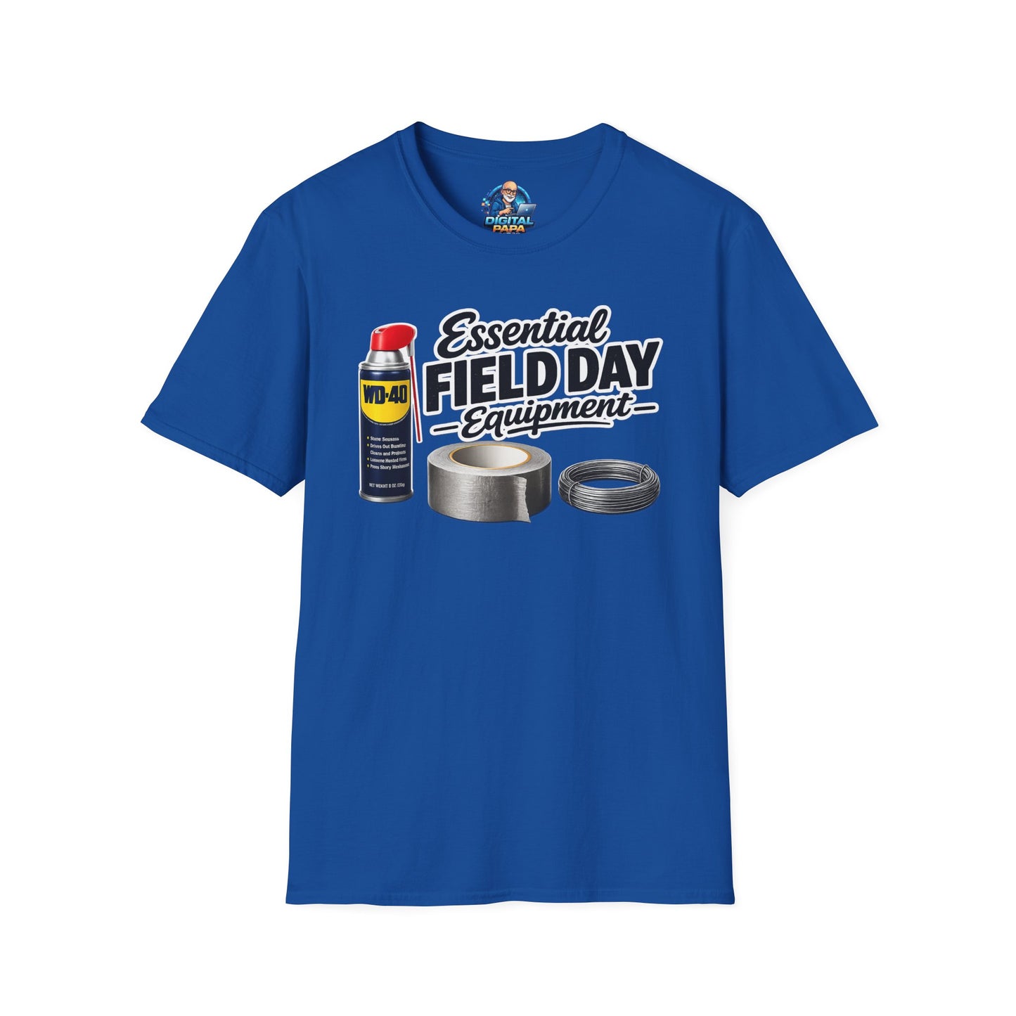 Field Day Essentials T-Shirt — "Essential Field Day Equipment" Graphic Tee